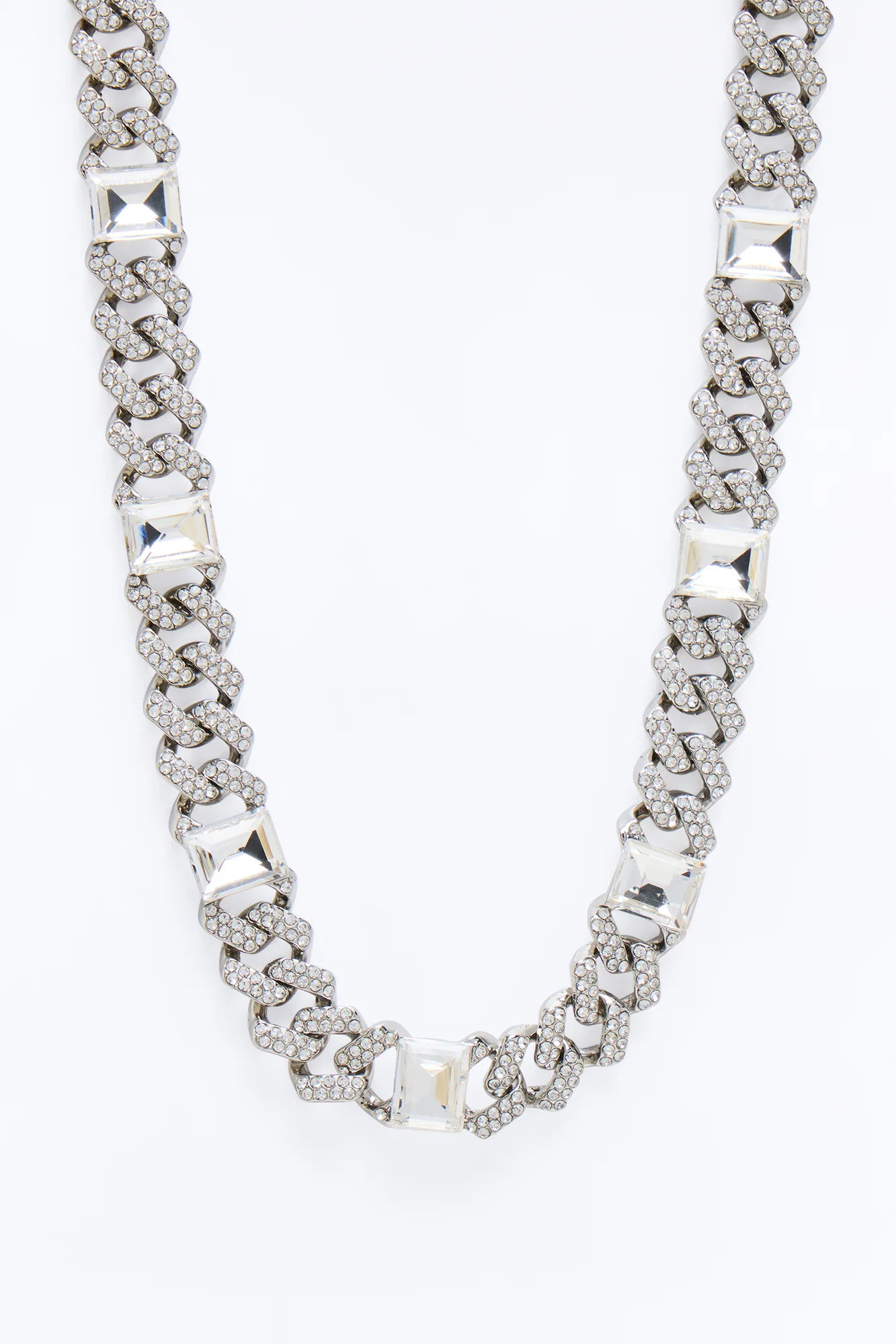 Iced Out Mami Necklace - Silver