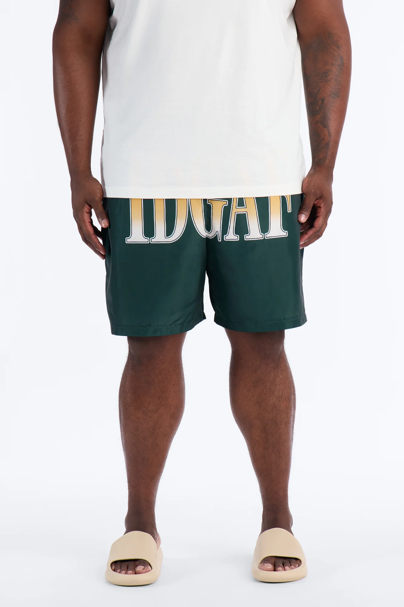 IDGAF Swim Trunk 7″ - Hunter Green - Image 5