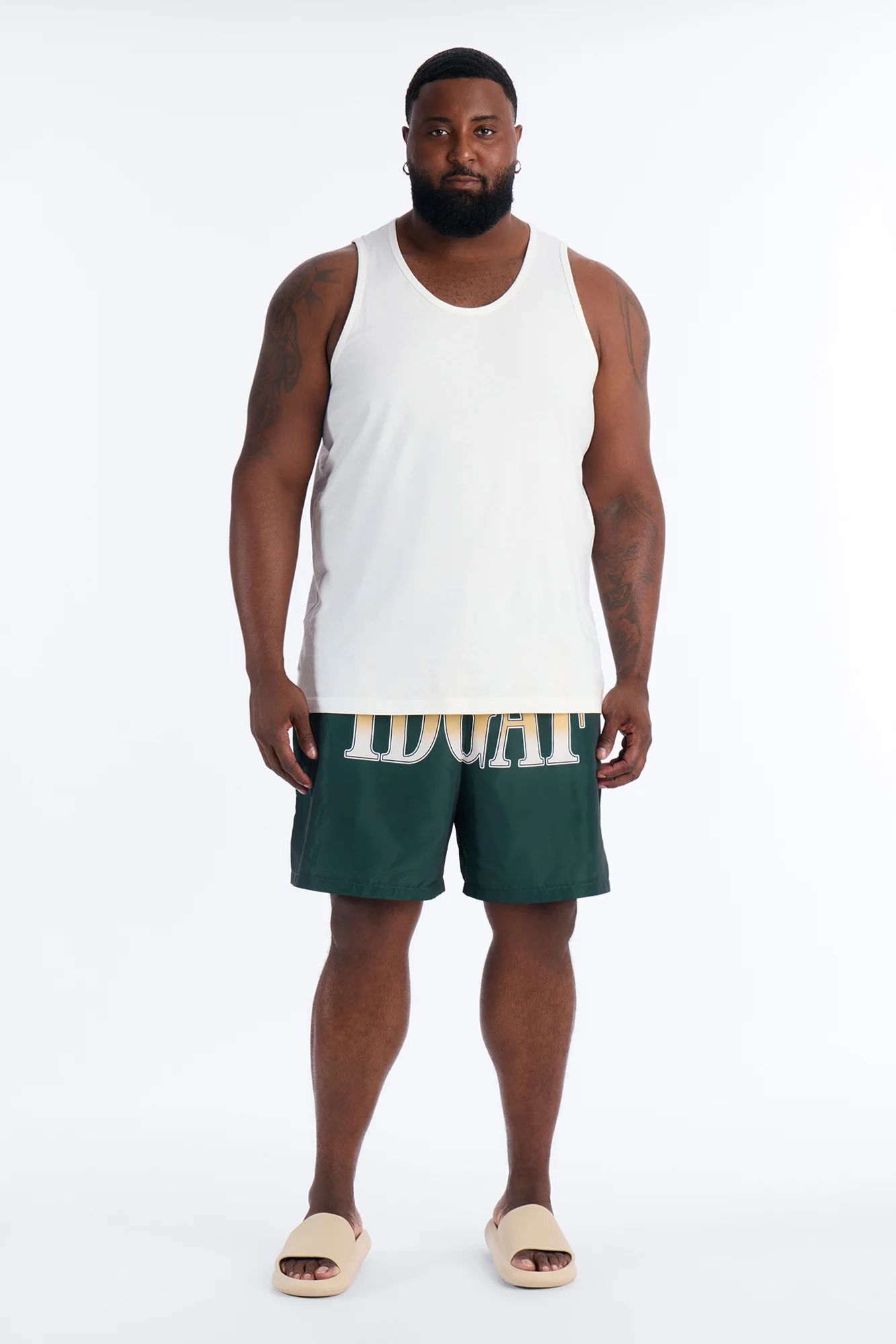 IDGAF Swim Trunk 7″ - Hunter Green - Image 6