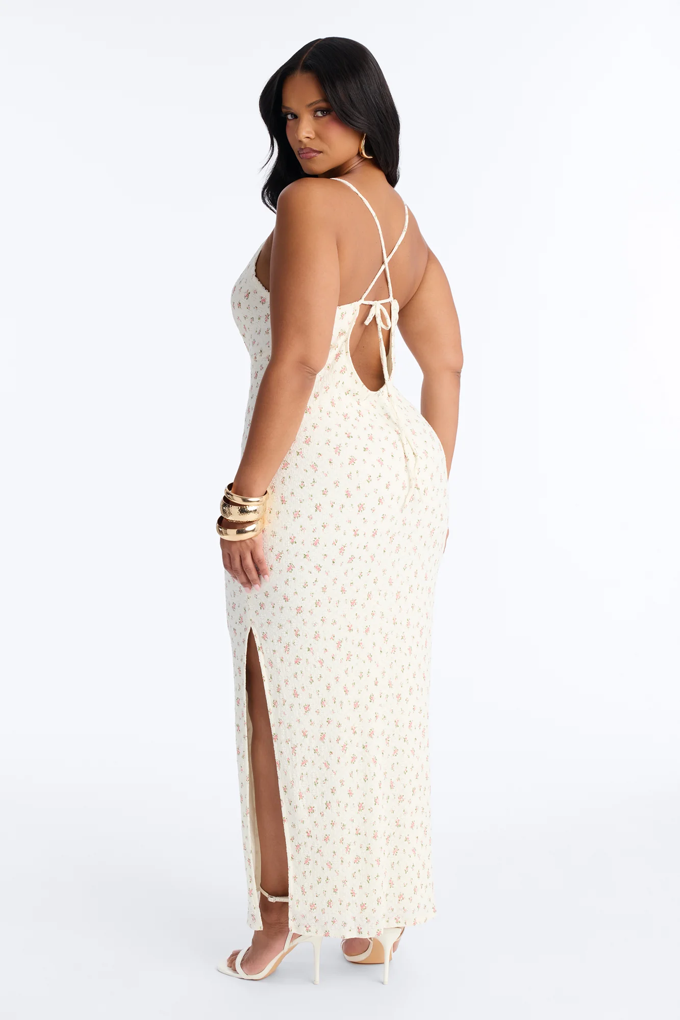 Iliana Floral Lace Maxi Dress - White/combo - Image 8
