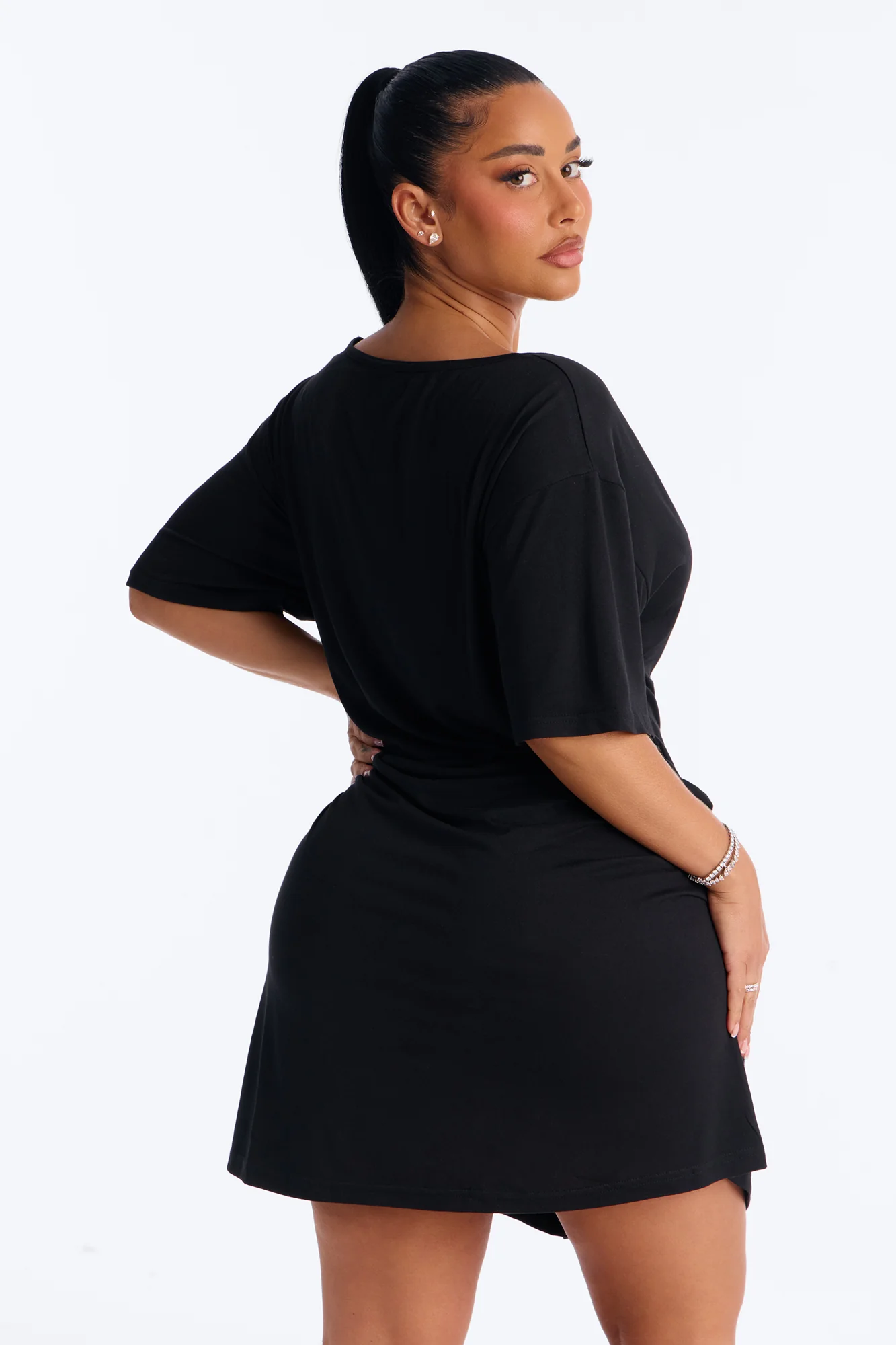 I'm A Mommy Oversized Sleep Shirt - Black/Pink - Image 3