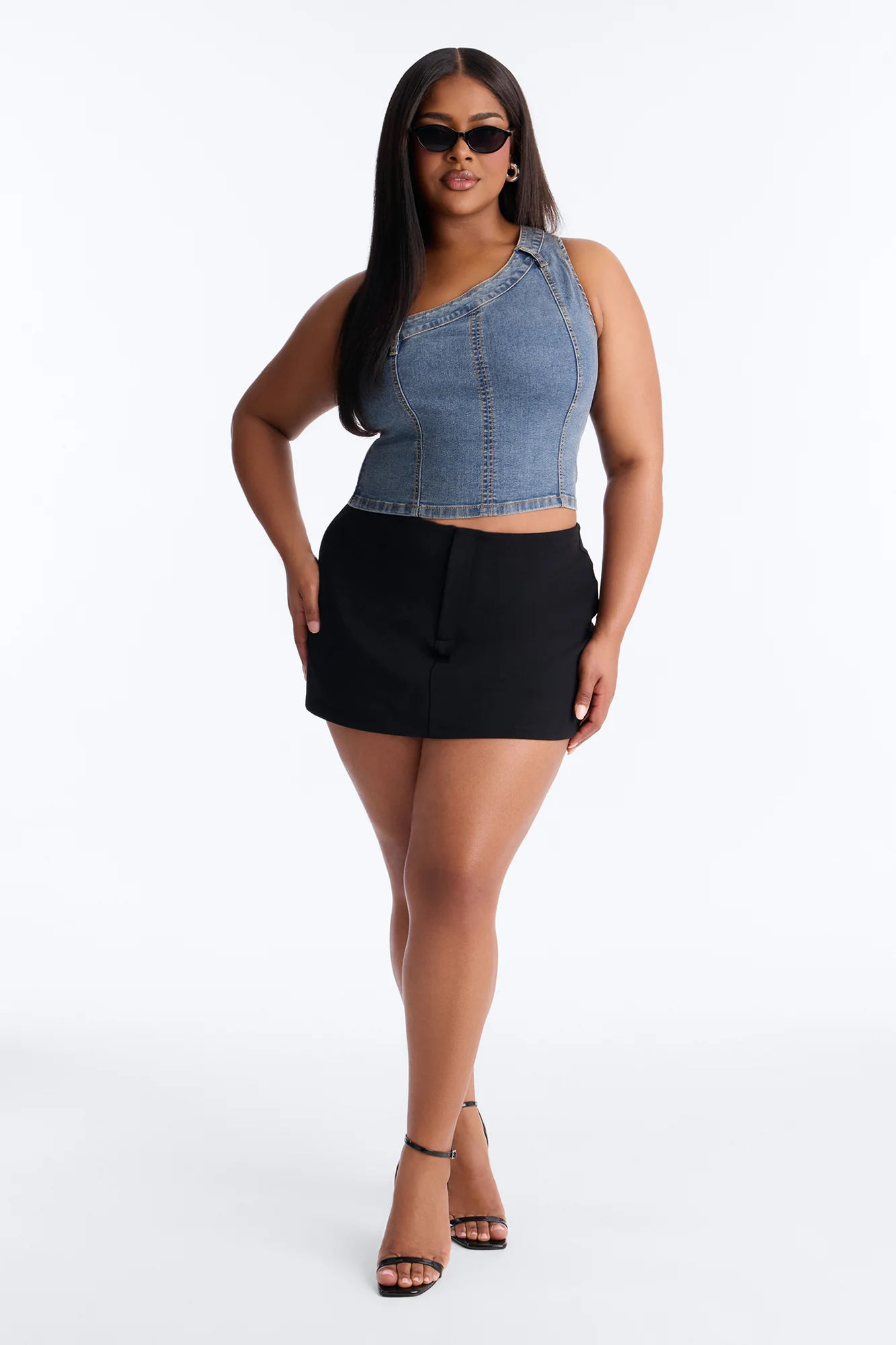 I'm Different Denim Top - Medium Wash - Image 5