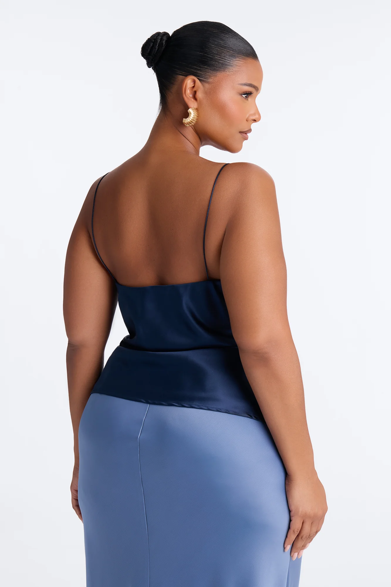 I'm The Masterpiece Satin Top - Navy - Image 7