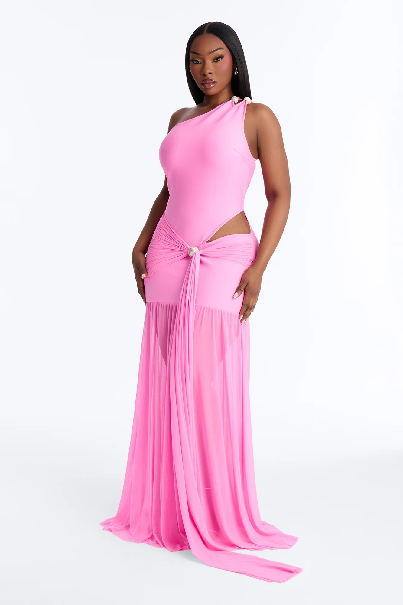 Immediate Yes Bandage Maxi Dress - Pink - Image 5