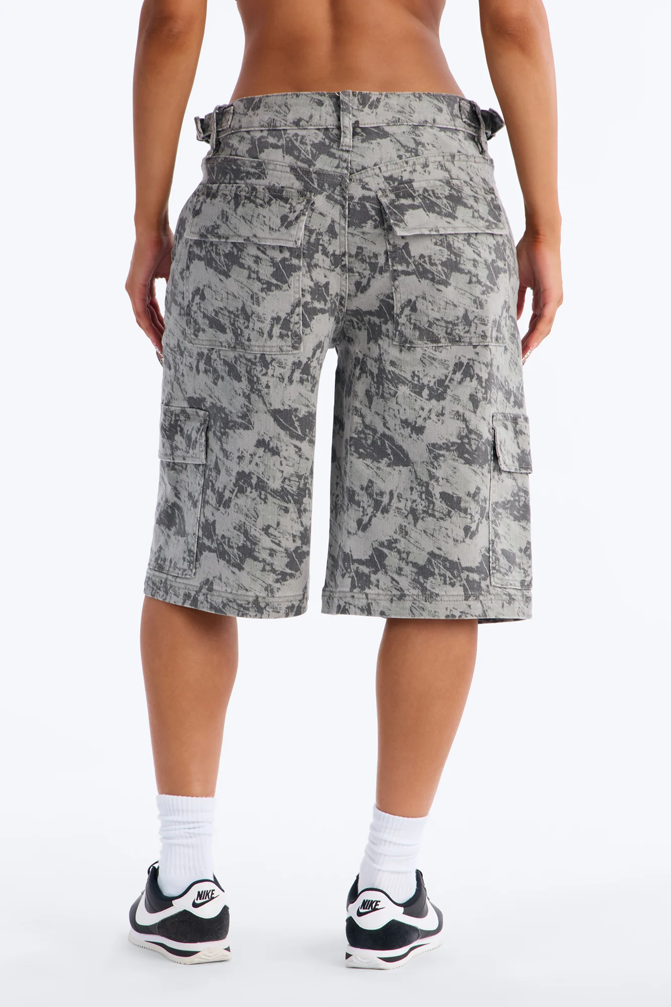 In Formation Camo Denim Jorts - Camouflage - Image 4
