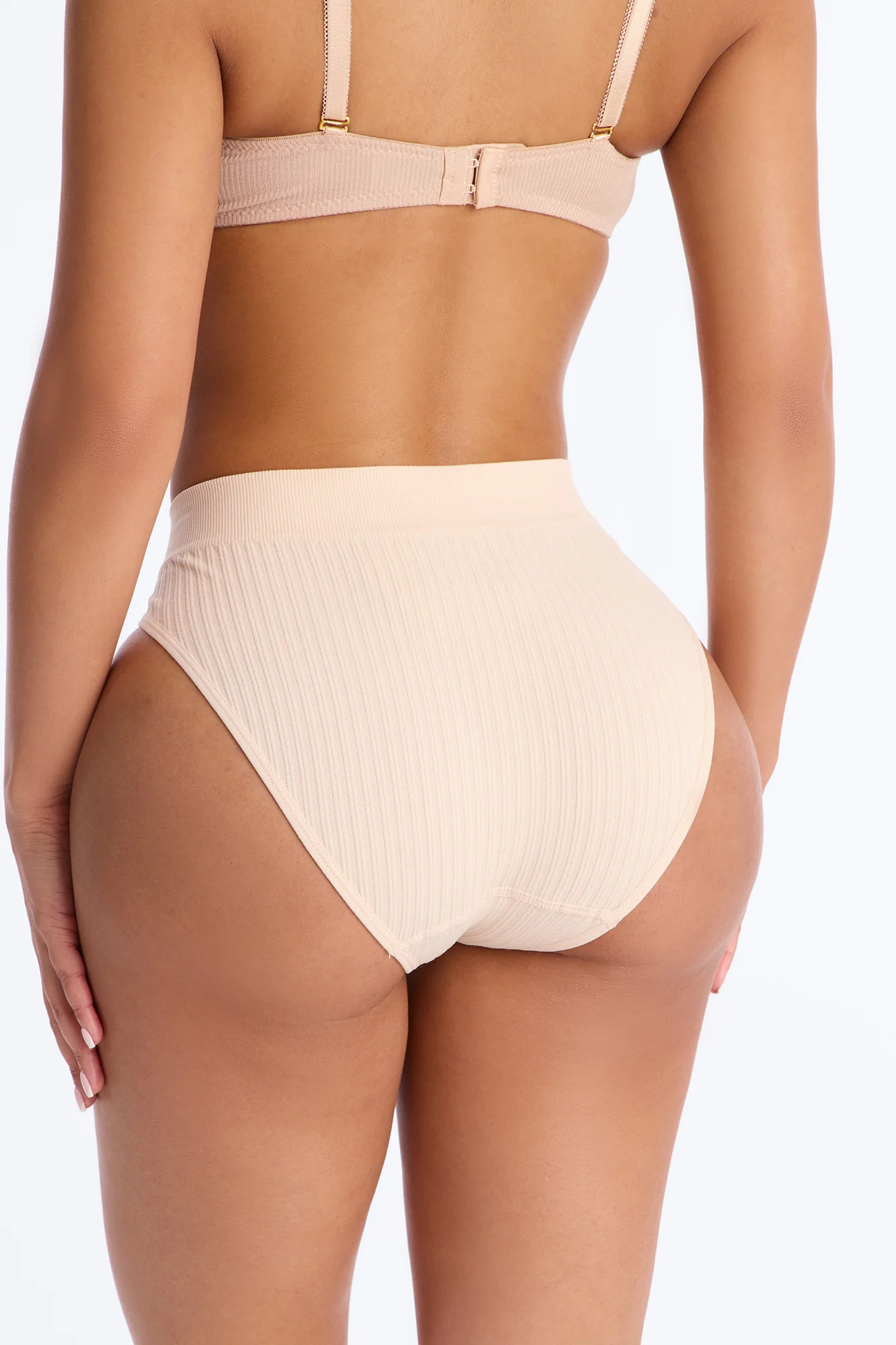 In High Demand Seamless Ribbed Brief Panty - Nude - Image 3