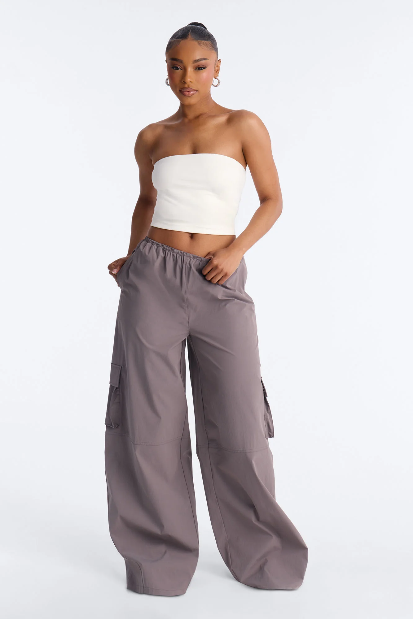 In Motion Cargo Windbreaker Lounge Pant - Charcoal