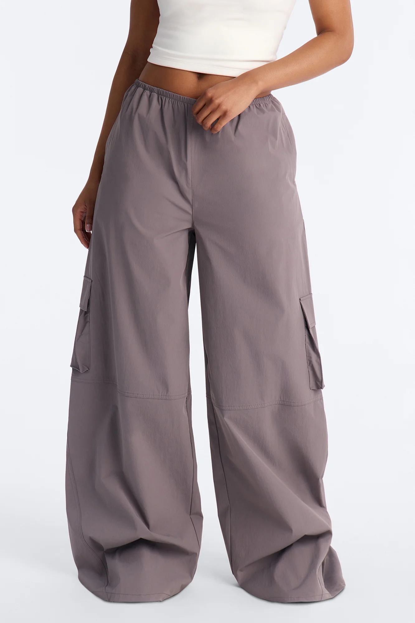 In Motion Cargo Windbreaker Lounge Pant - Charcoal - Image 2