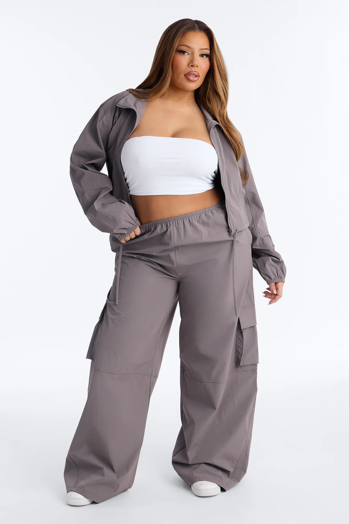 In Motion Cargo Windbreaker Lounge Pant - Charcoal - Image 5
