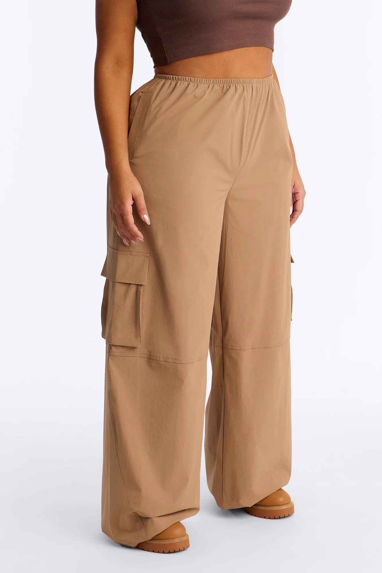 In Motion Cargo Windbreaker Lounge Pant - Mocha - Image 5