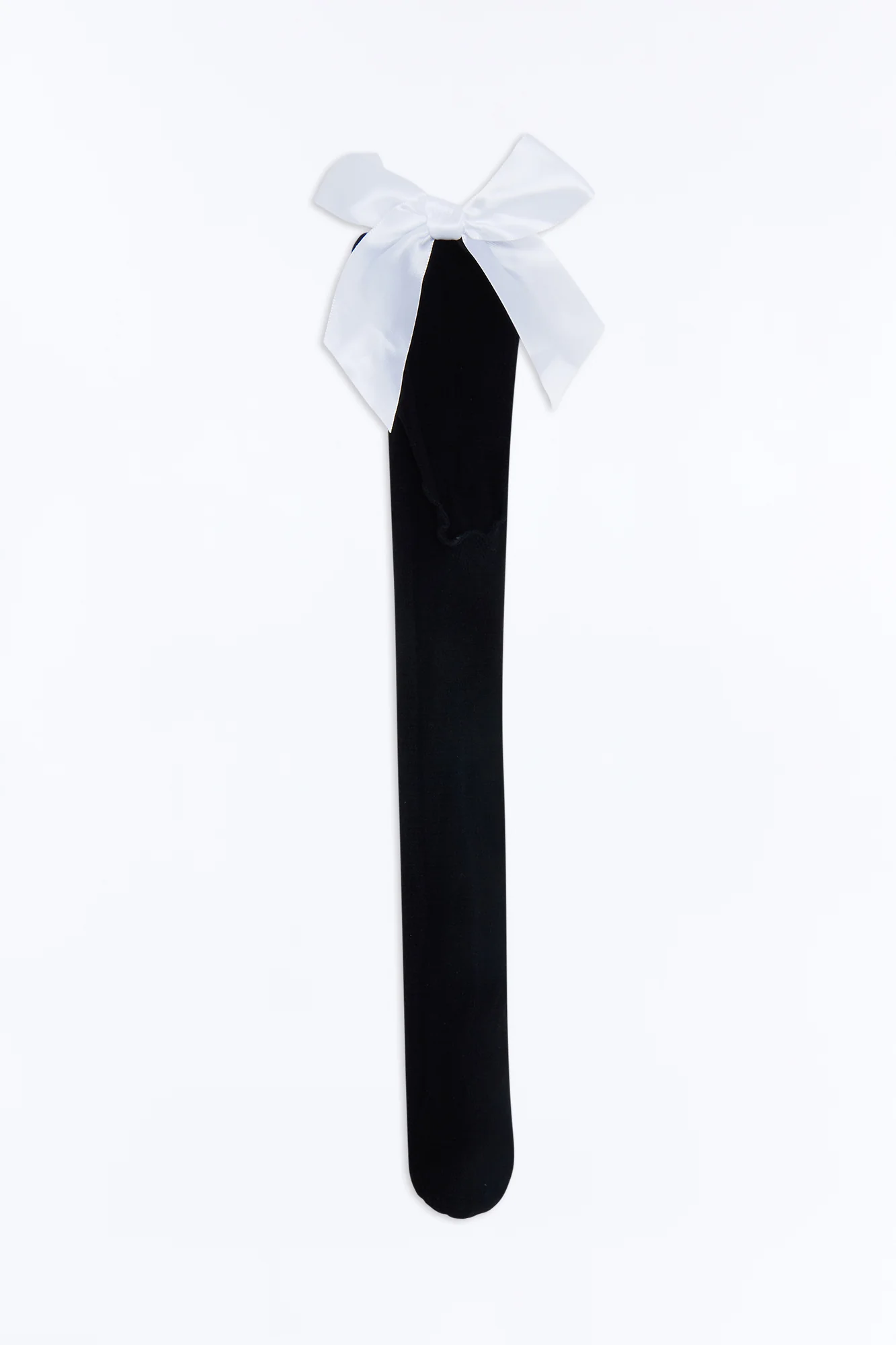 In My Bow Era Knee High Socks - Black/White