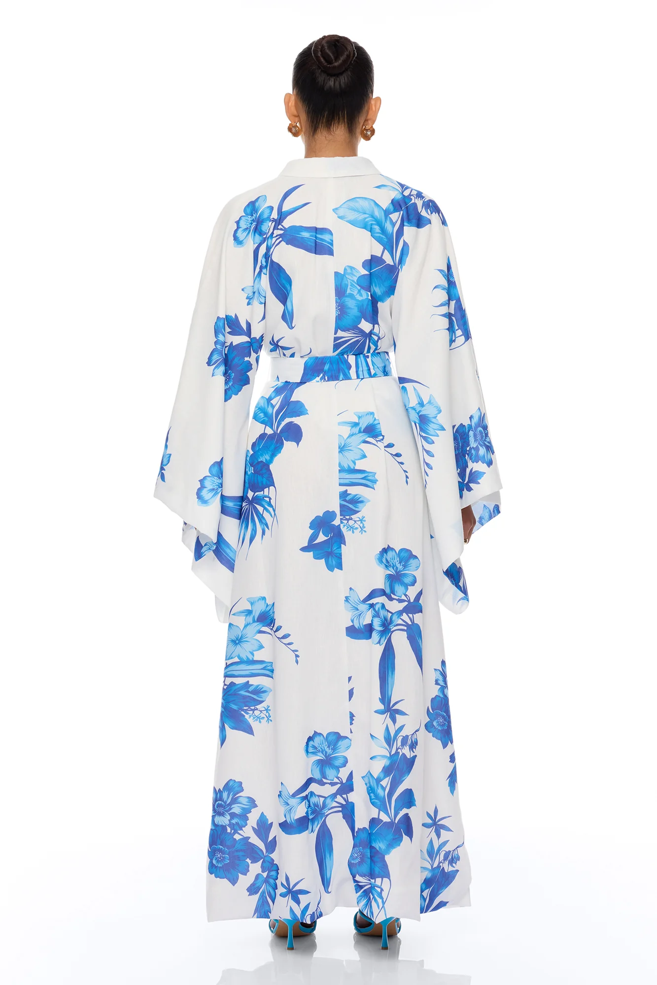 In The Cabana Kimono Maxi Dress - Blue/combo - Image 4