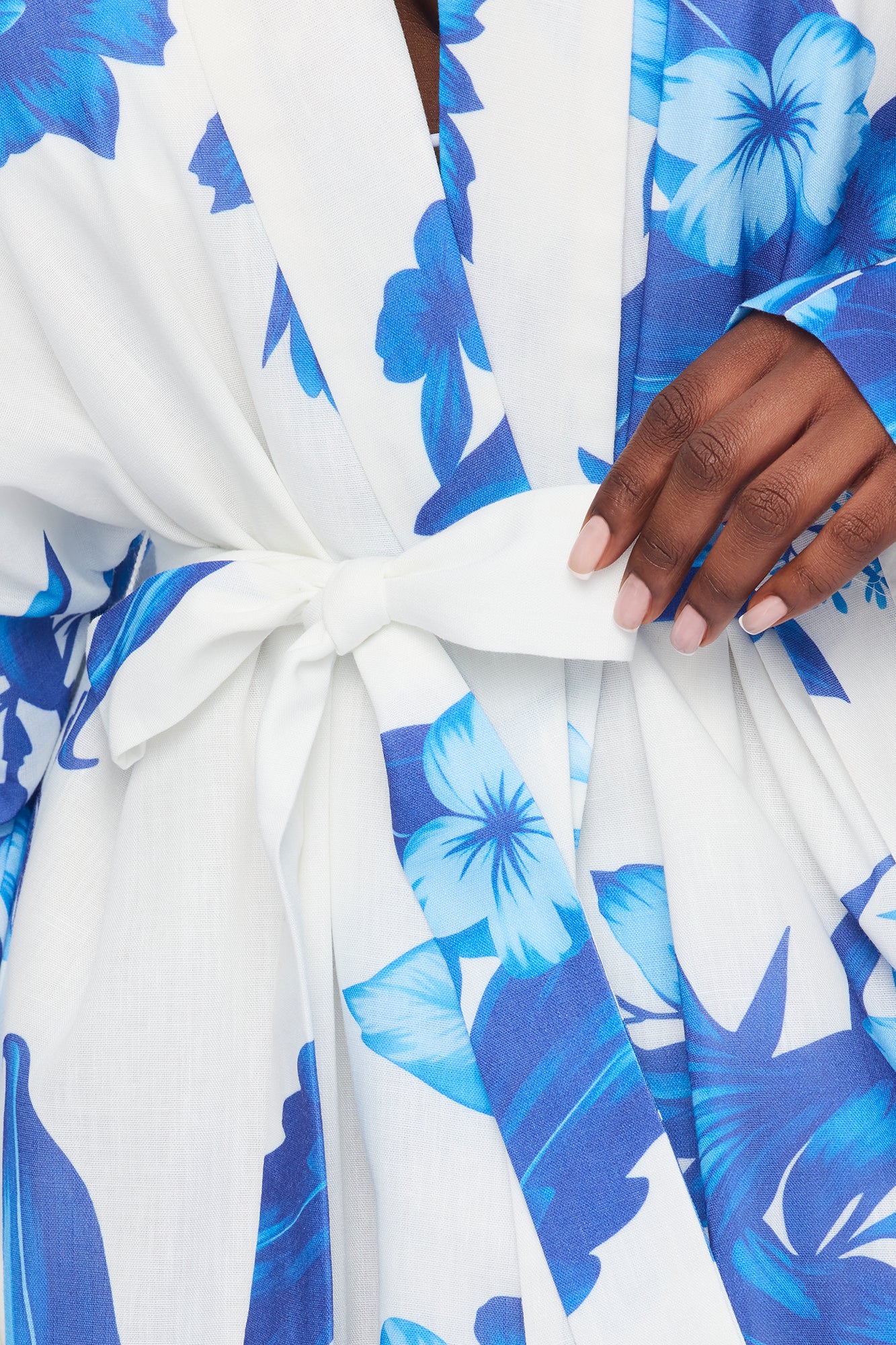In The Cabana Kimono Maxi Dress - Blue/combo - Image 7