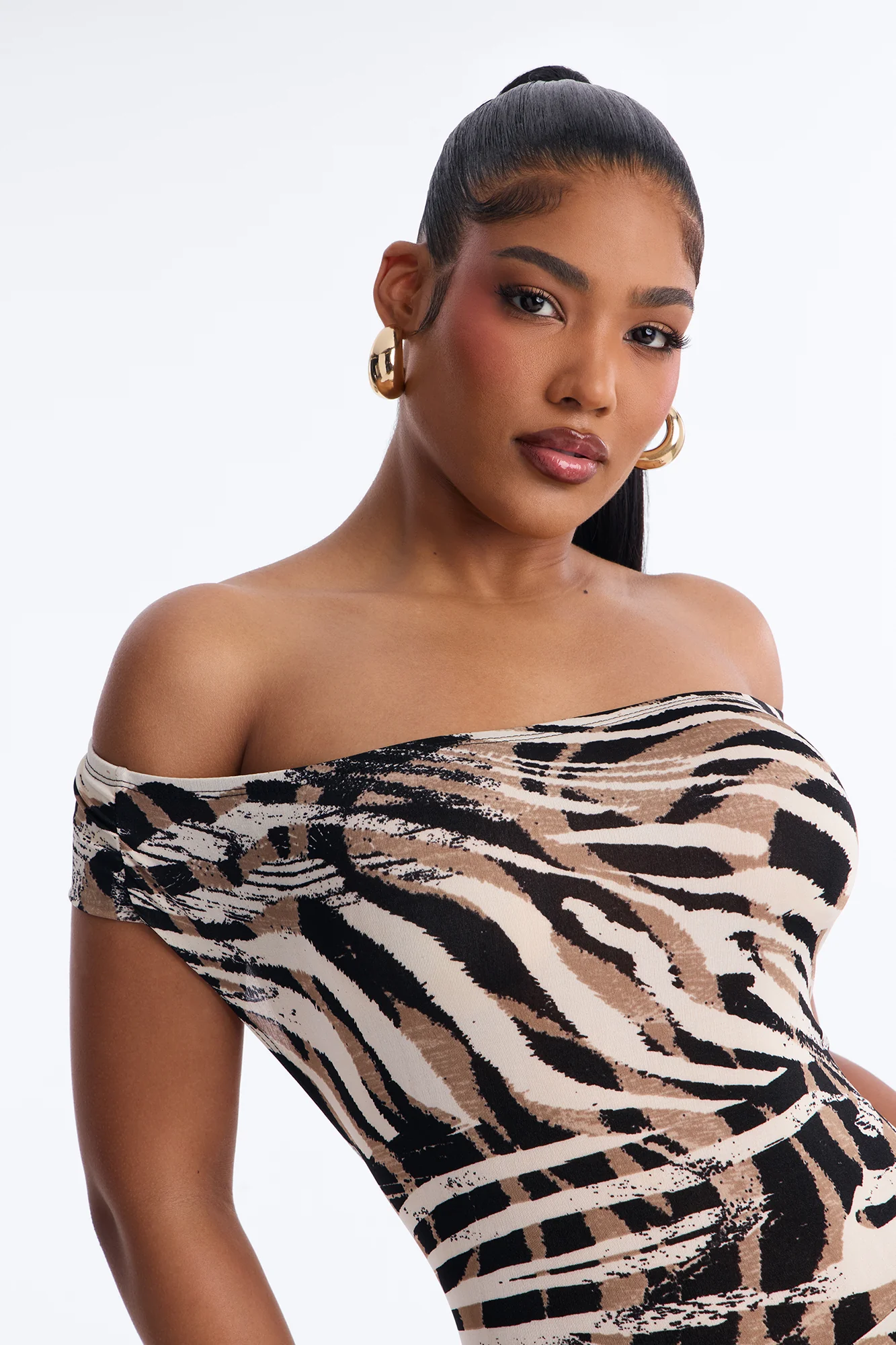 In The Wild Backless Micro Romper - Taupe - Image 4