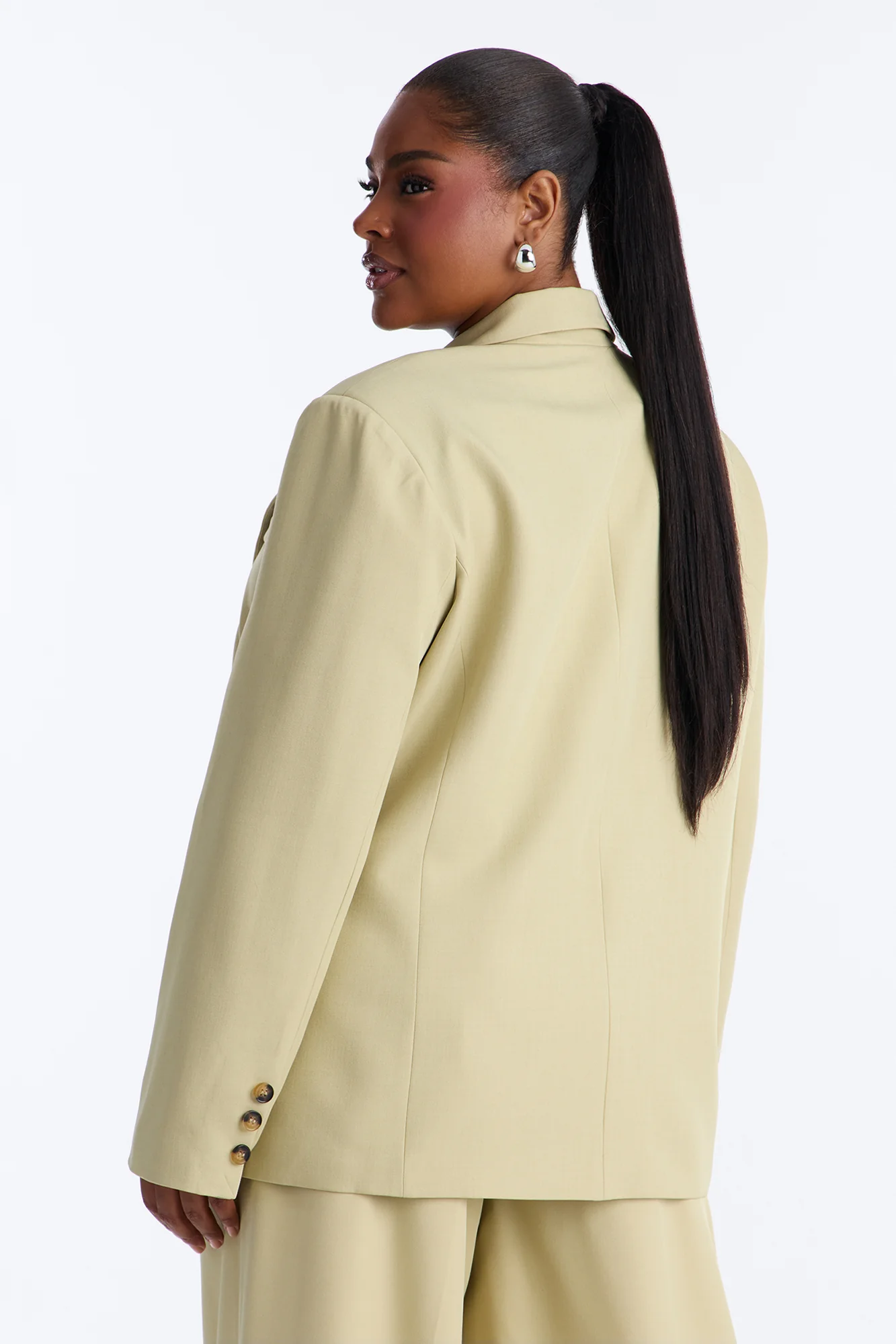 Indy Double Breasted Oversized Blazer - Sage - Image 8