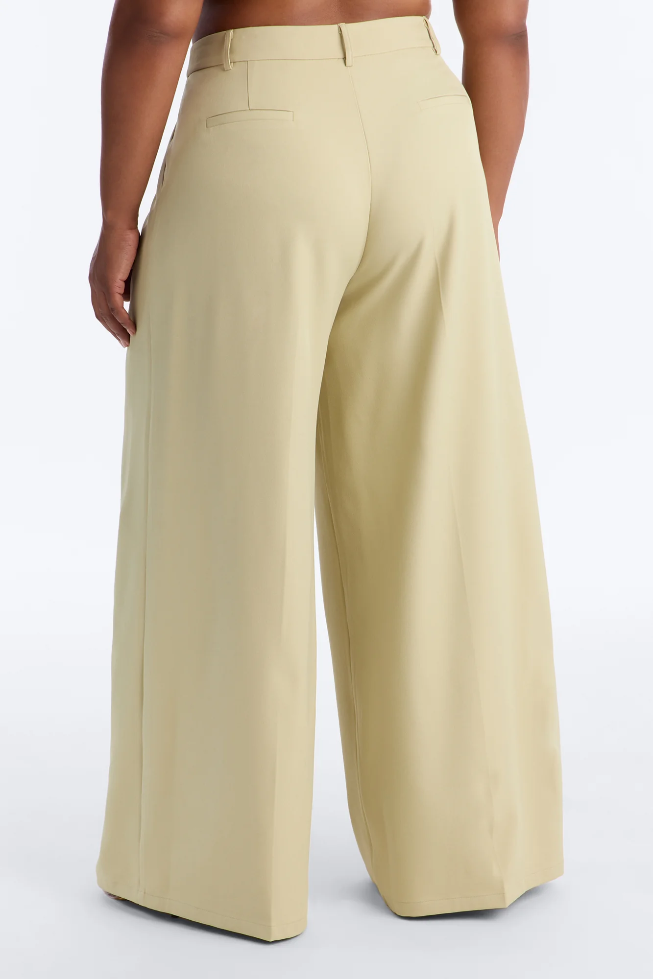 Indy High Rise Wide Leg Trouser Pant - Sage - Image 7
