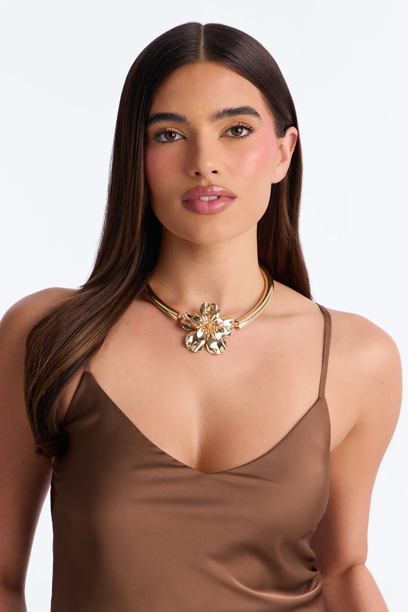 Inner Beauty Floral Choker - Gold - Image 2