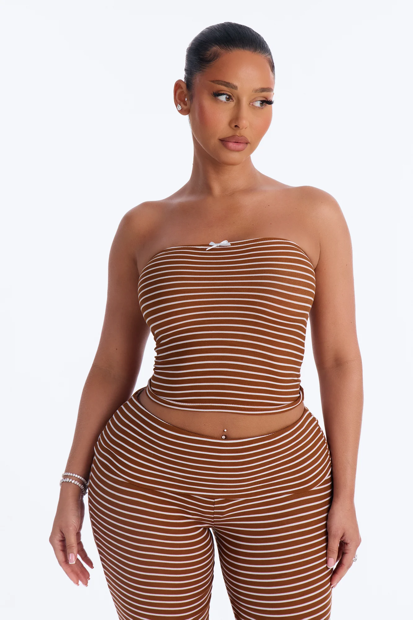 Into The Night 2pc PJ Pant Set - Brown/combo - Image 2