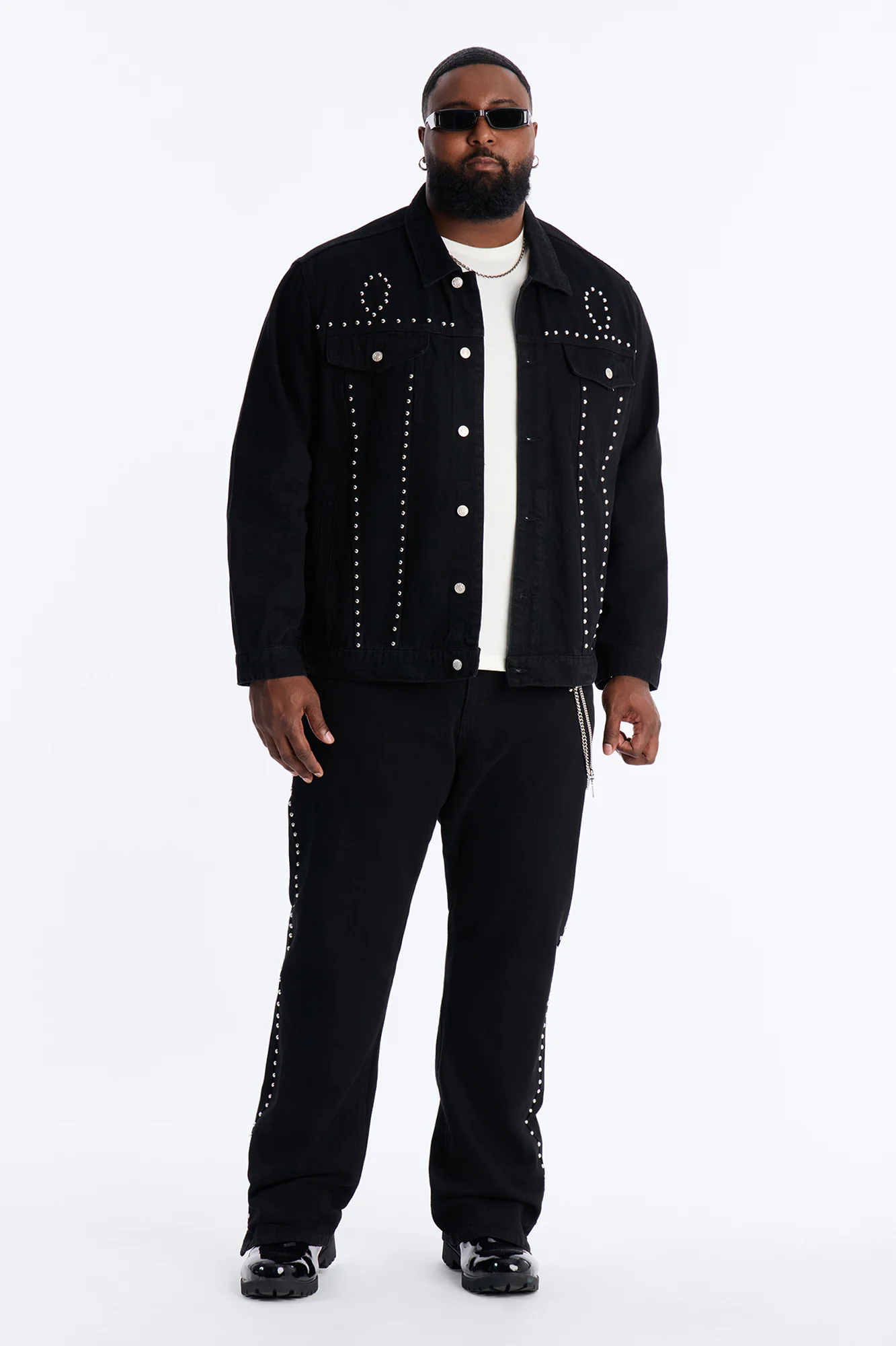 Iron Outlaw Denim Trucker Jacket - Black - Image 6