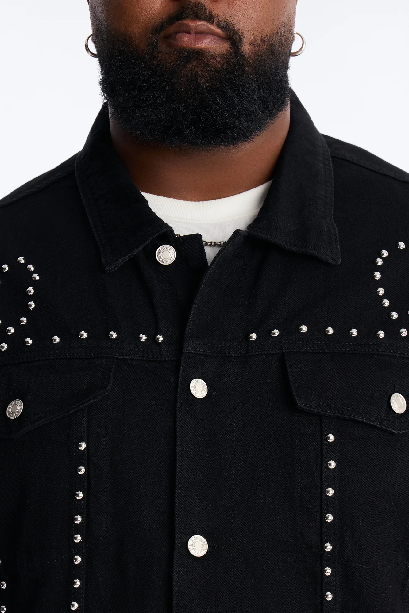 Iron Outlaw Denim Trucker Jacket - Black - Image 7