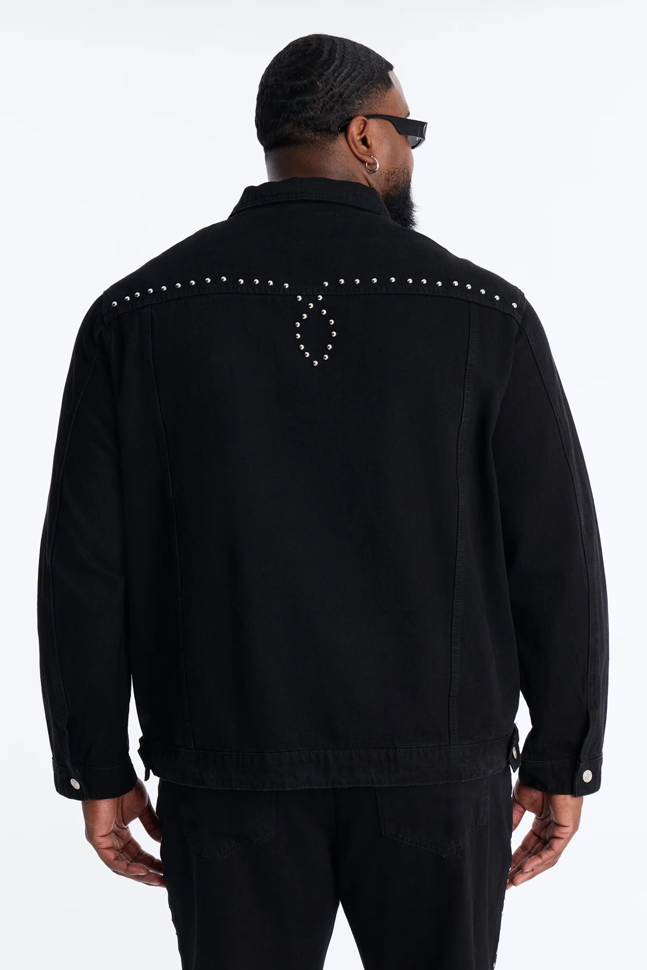 Iron Outlaw Denim Trucker Jacket - Black - Image 8