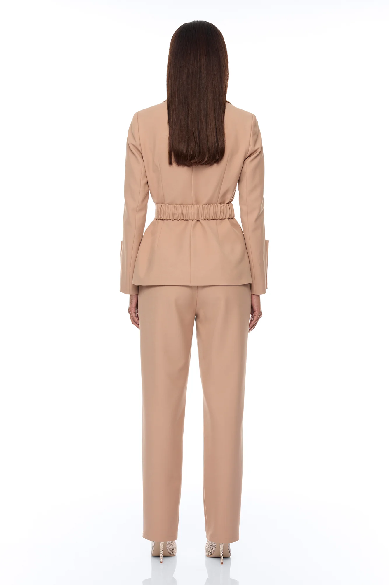 Isabella Belted Pant Set - Nude - Image 4