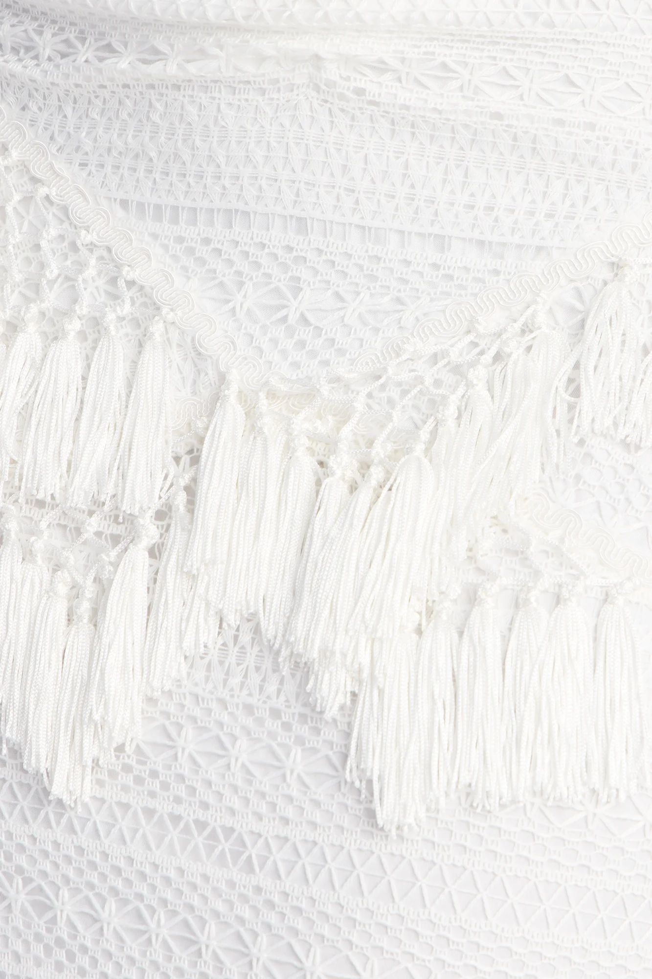 Isla Fringe Crochet Skirt Set - White - Image 7