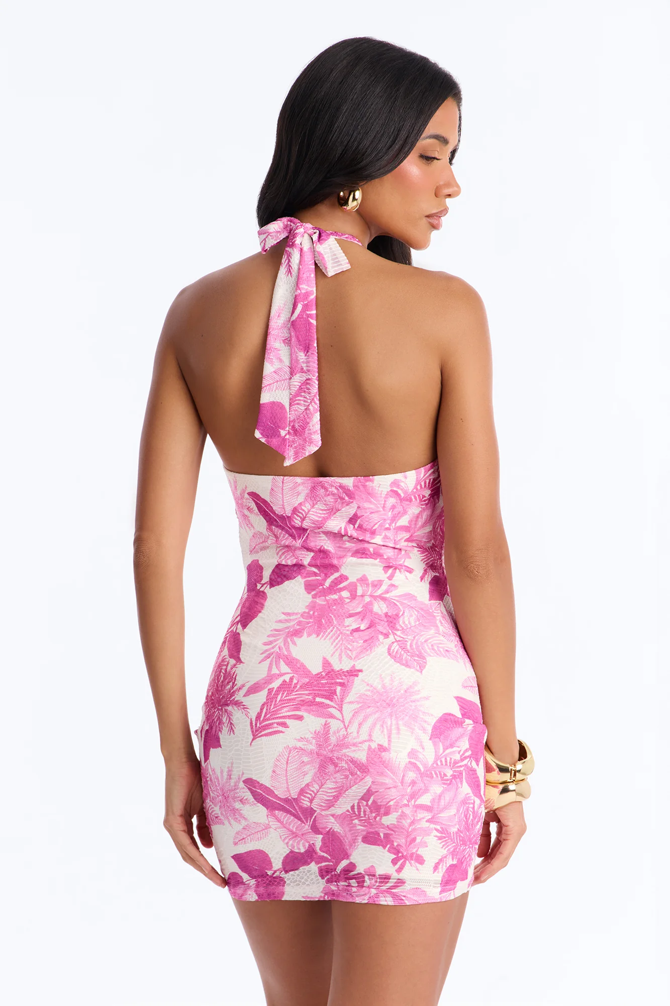 Island Aura Sleeveless Textured Mini Dress - Pink/combo - Image 4