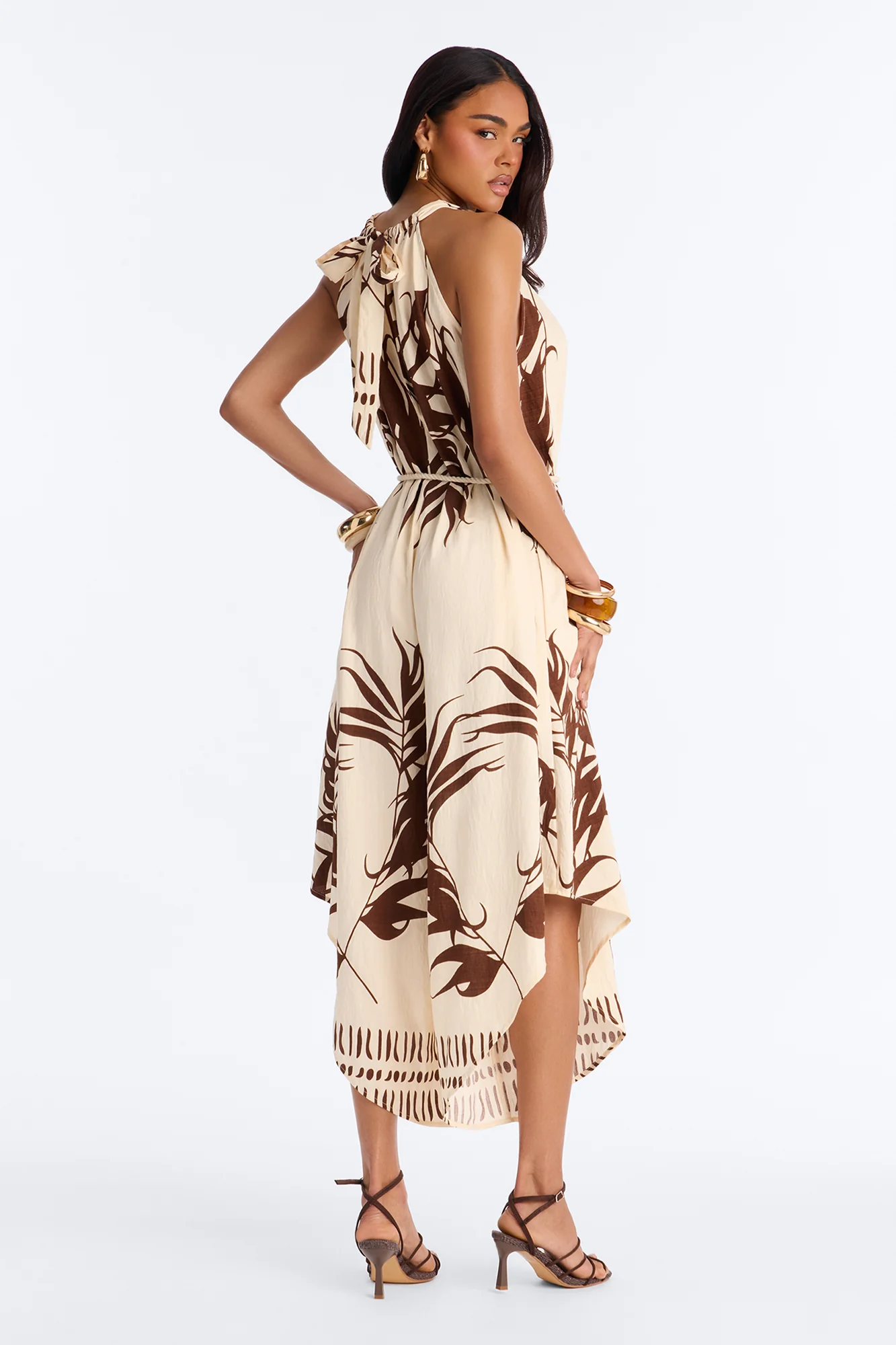 Island Hours Beaded Jumpsuit - Brown - Image 4
