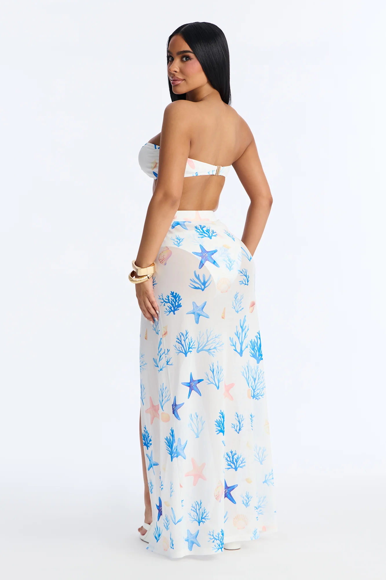 Island Nights Bikini And Sarong - White/combo - Image 6
