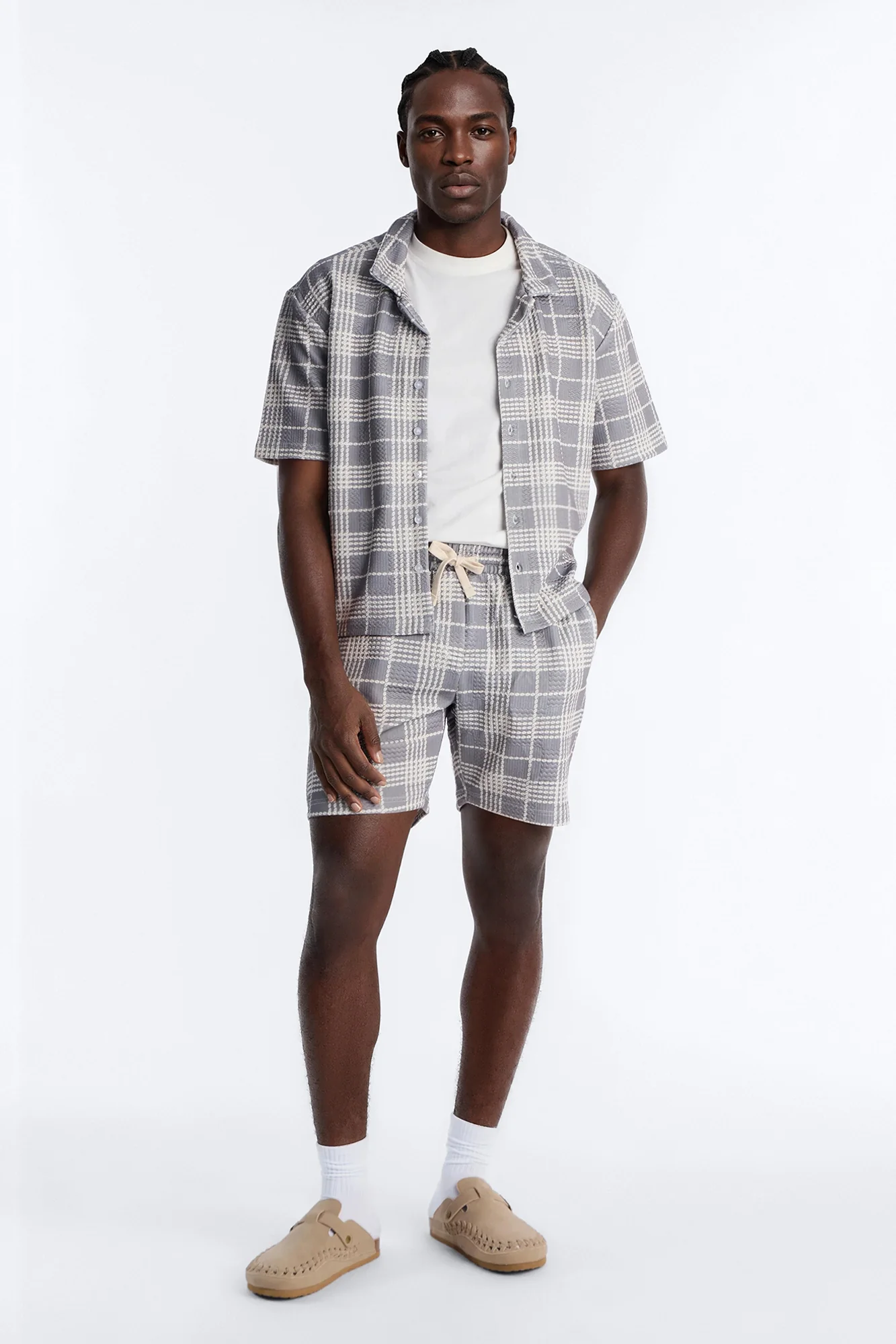 Islander Beadline Cuban Collar Shirt - Grey - Image 2