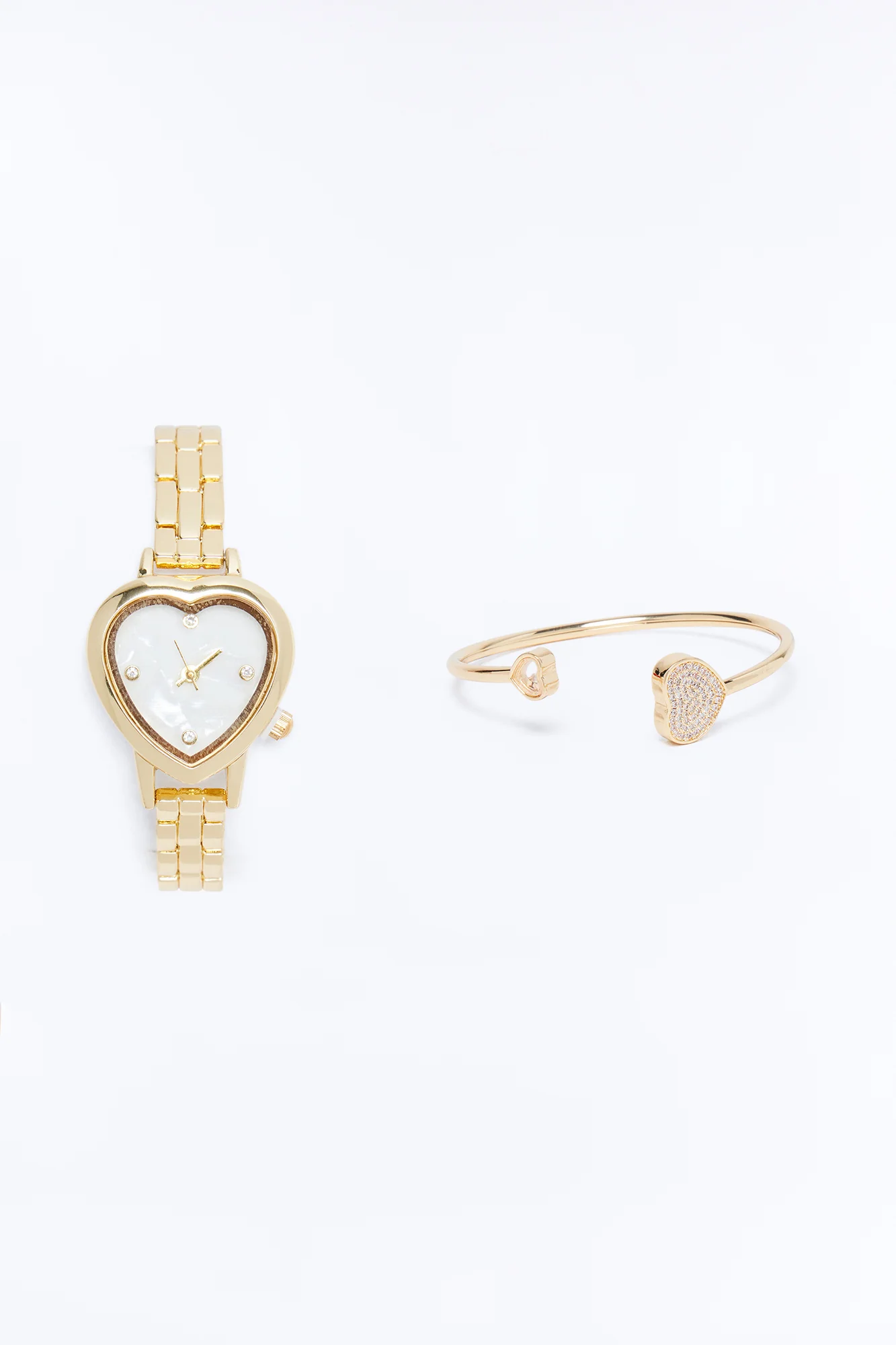 It's A Date Heart 2 Piece Watch Set - Gold - Image 3