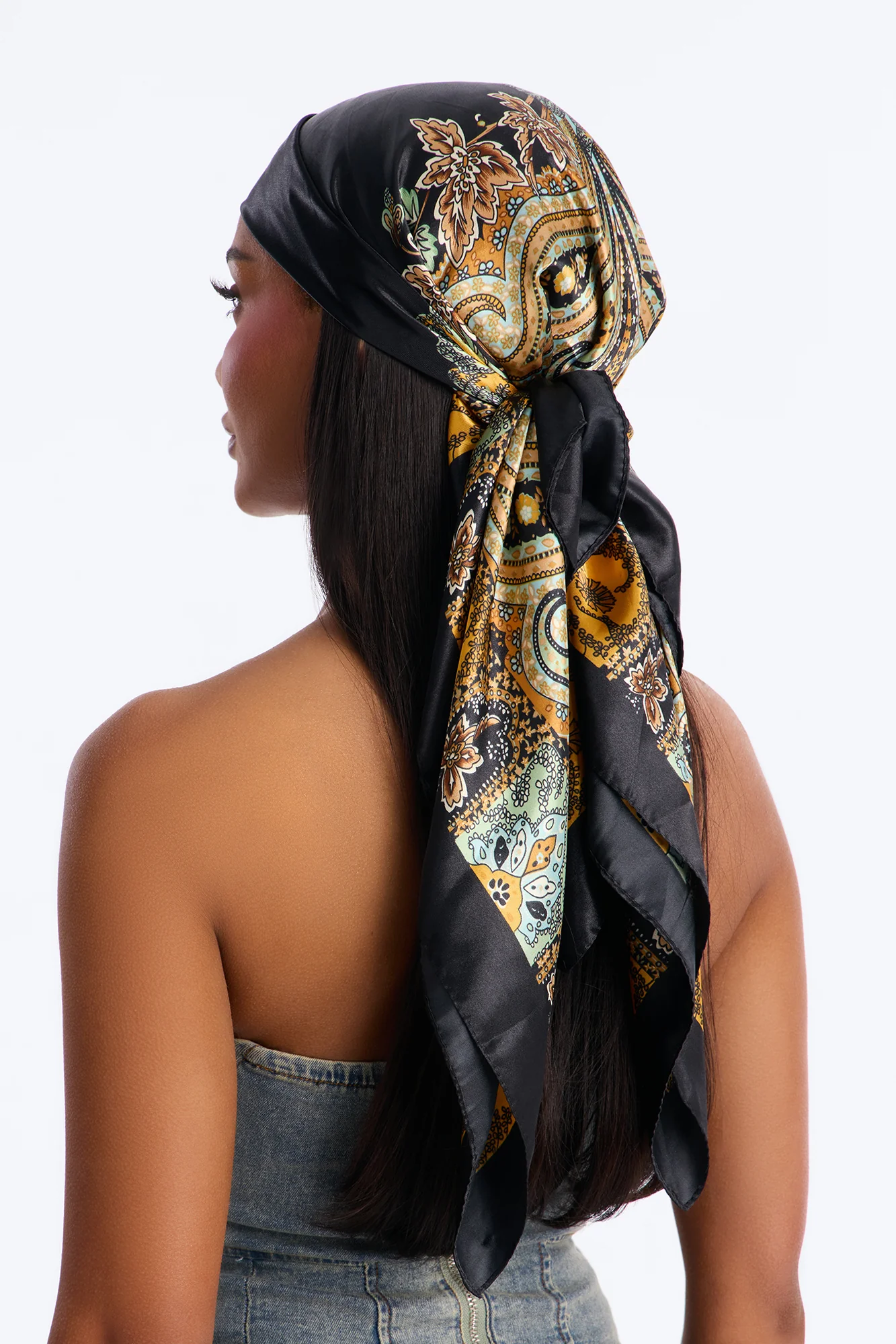 Sunny Shade Head Scarf - Brown/combo