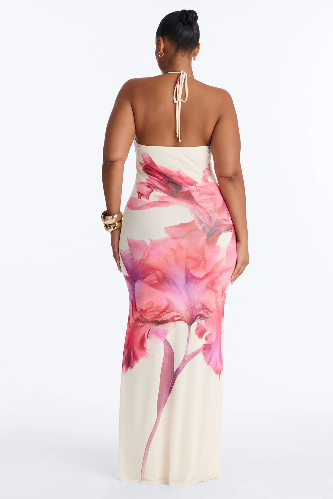 Iyla Floral Mesh Maxi Dress - Pink/combo - Image 7