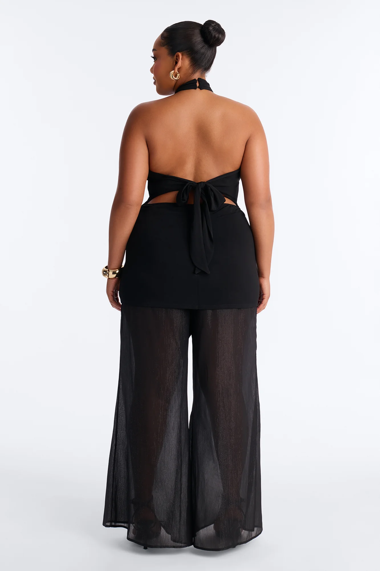 Jadey Tie Back Wide Leg - Black - Image 8