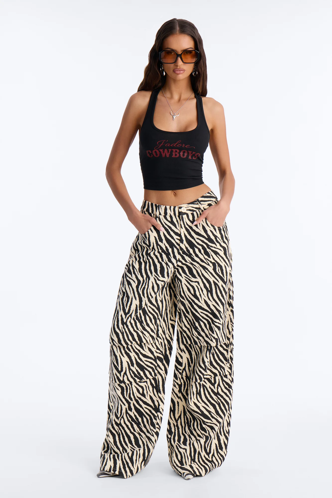 J'adore Cowboys Tank - Black - Image 3