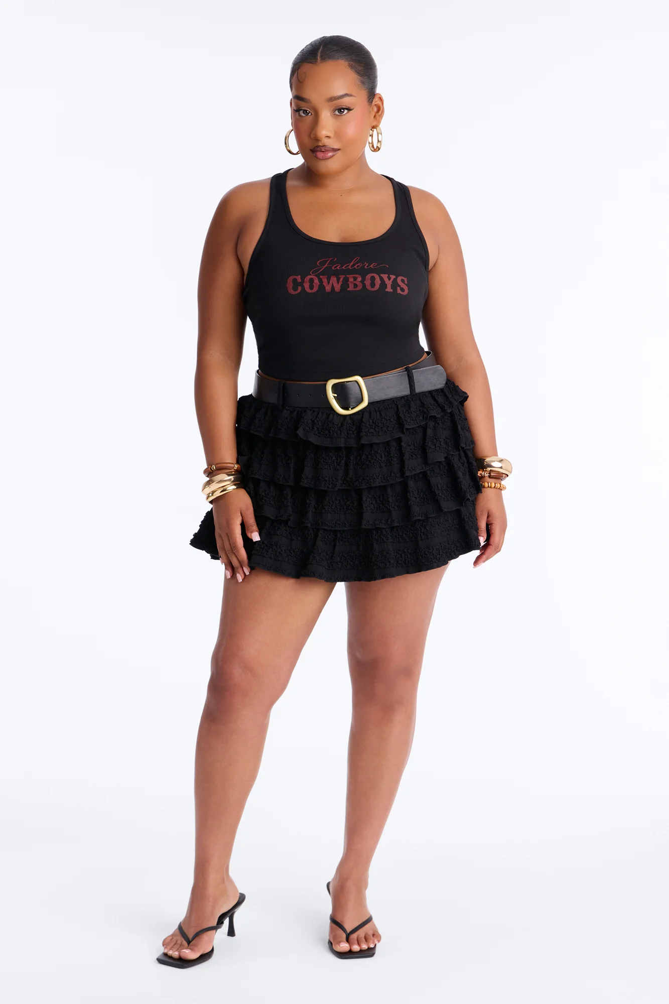 J'adore Cowboys Tank - Black - Image 5