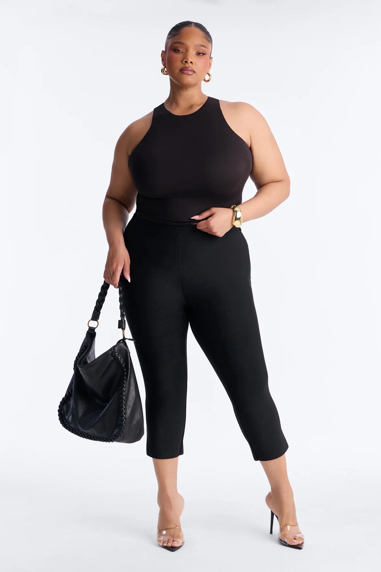 Jamie Double Lined Tank Top - Black - Image 6
