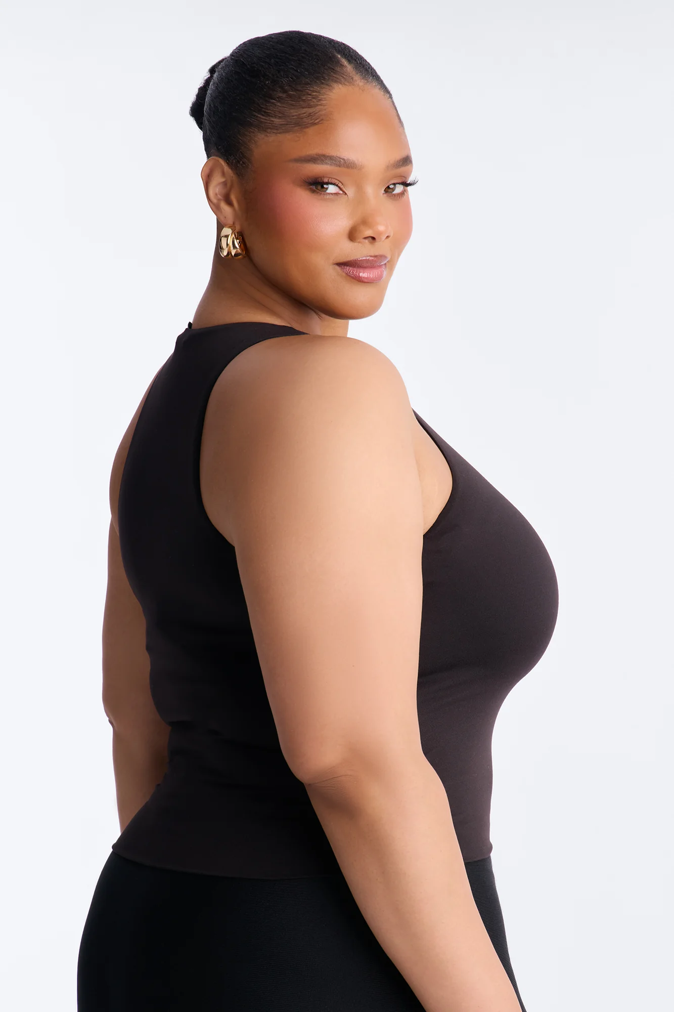 Jamie Double Lined Tank Top - Black - Image 8
