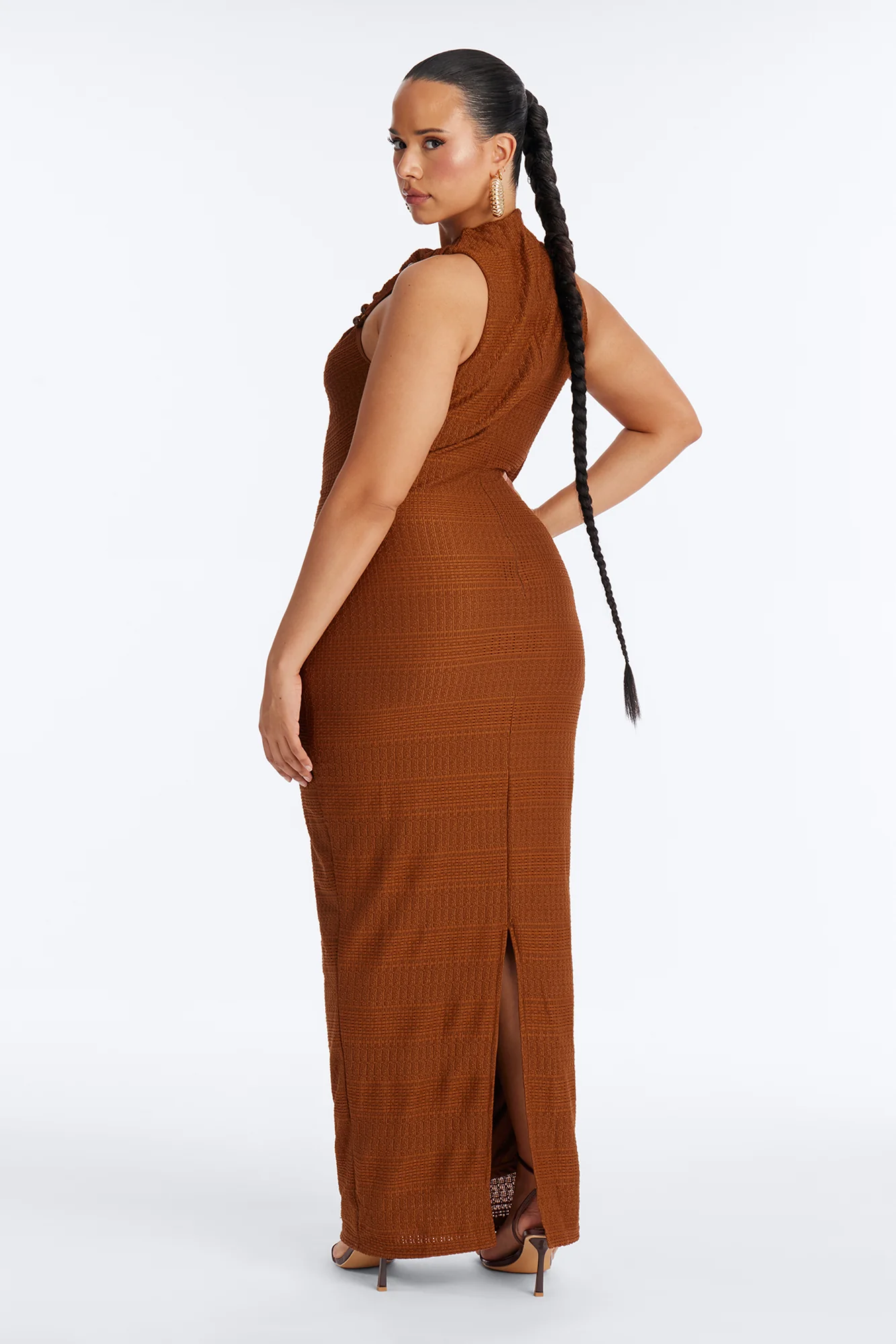 Jane Beaded Maxi Dress - Medium Brown - Image 7