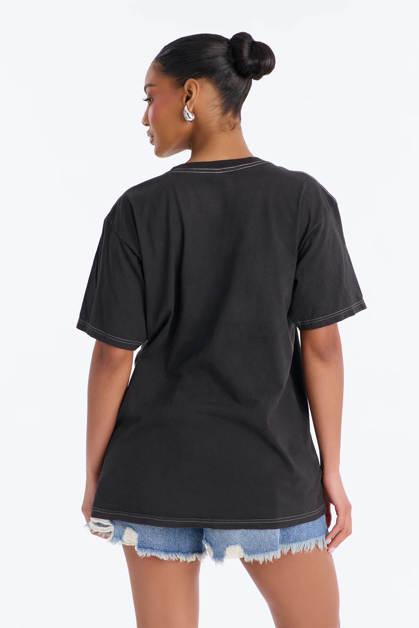 Japan Rhinestone Washed Tiger Tee - Black Wash - Image 4