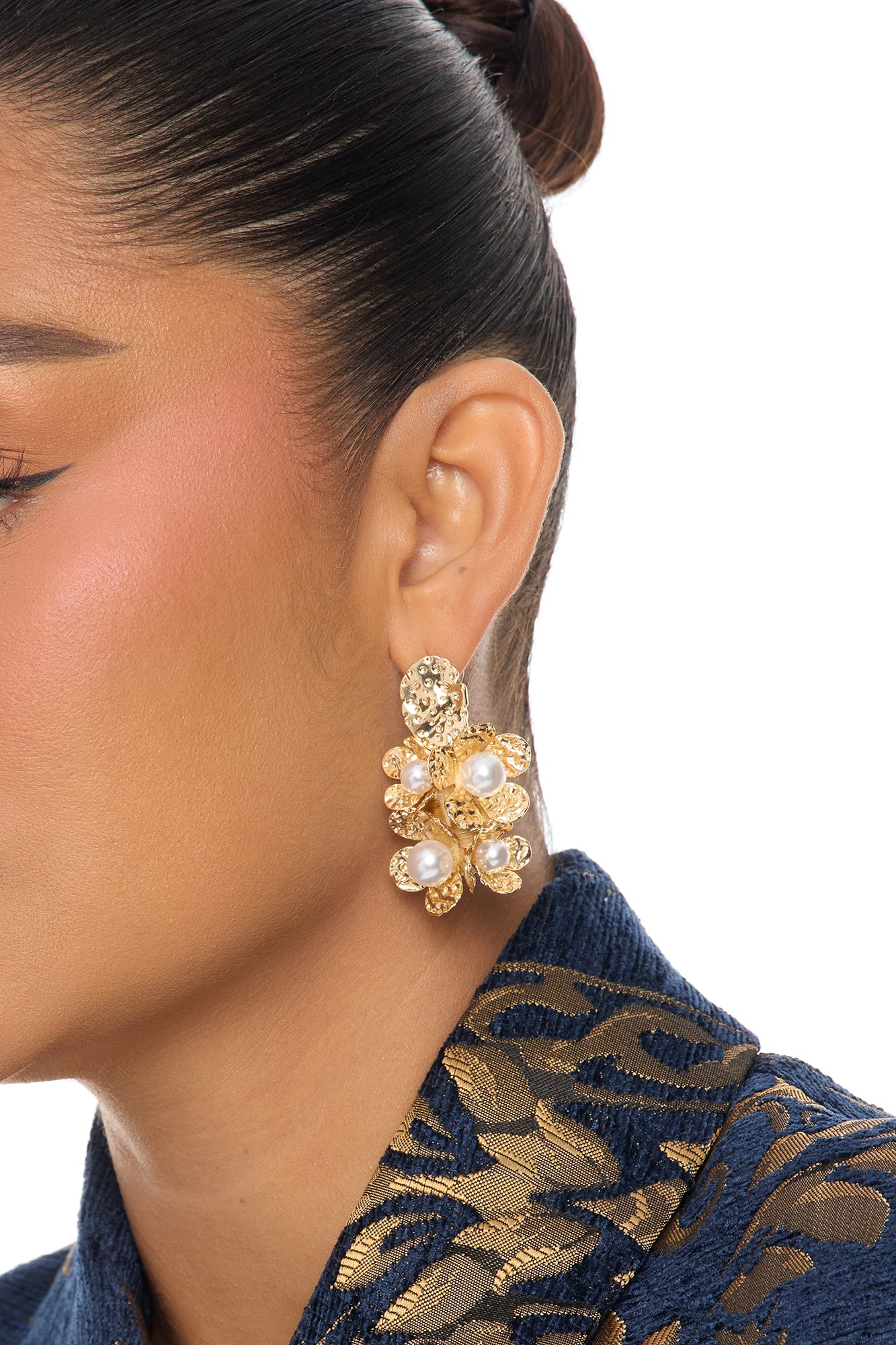 Jardin De Flor Drop Earrings - Gold