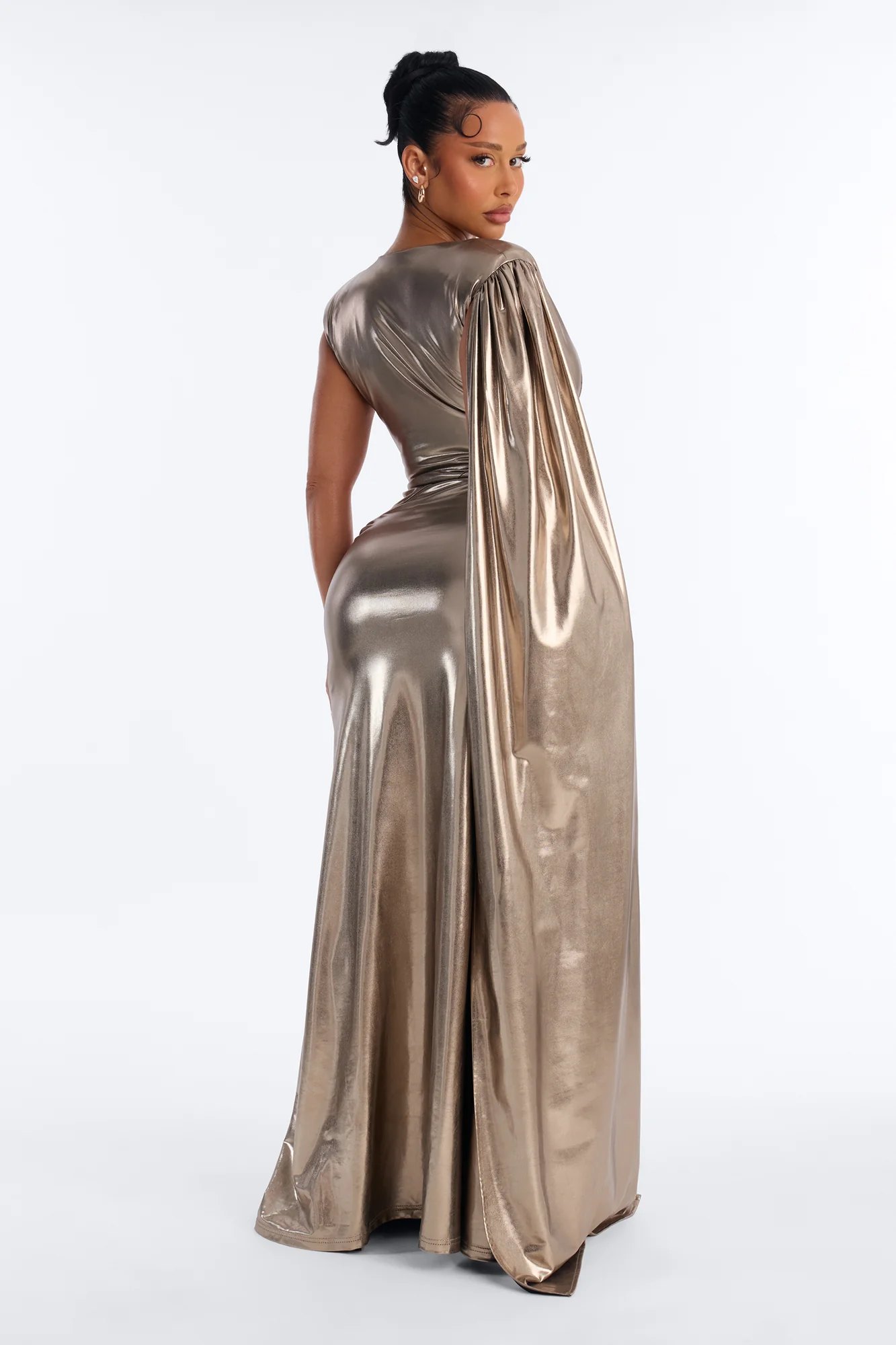 Jawdropper Maxi Dress - GunMetal - Image 4