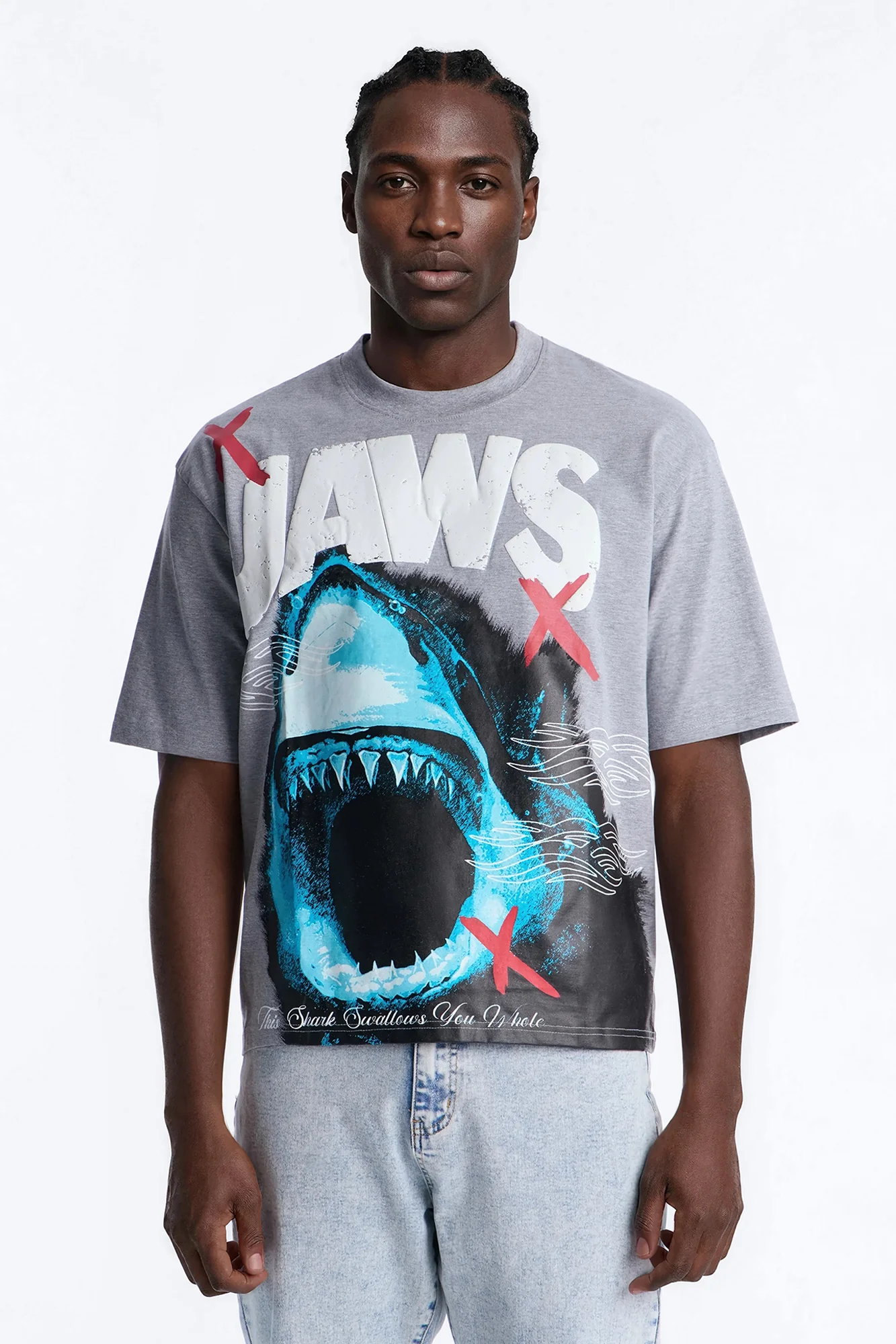 Jaws Gonna Need A Bigger Boat Short Sleeve Tee - Grey