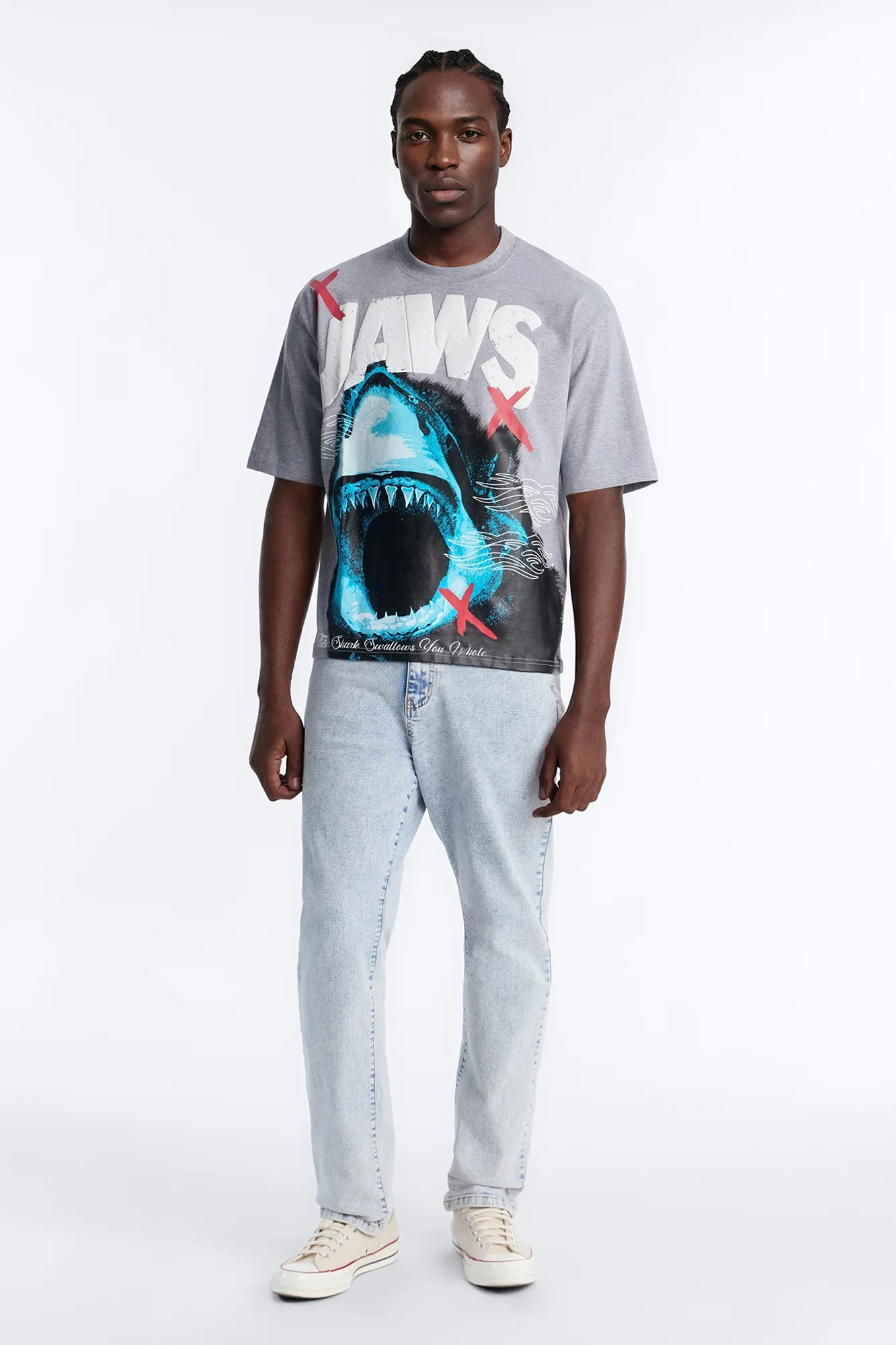 Jaws Gonna Need A Bigger Boat Short Sleeve Tee - Grey - Image 2