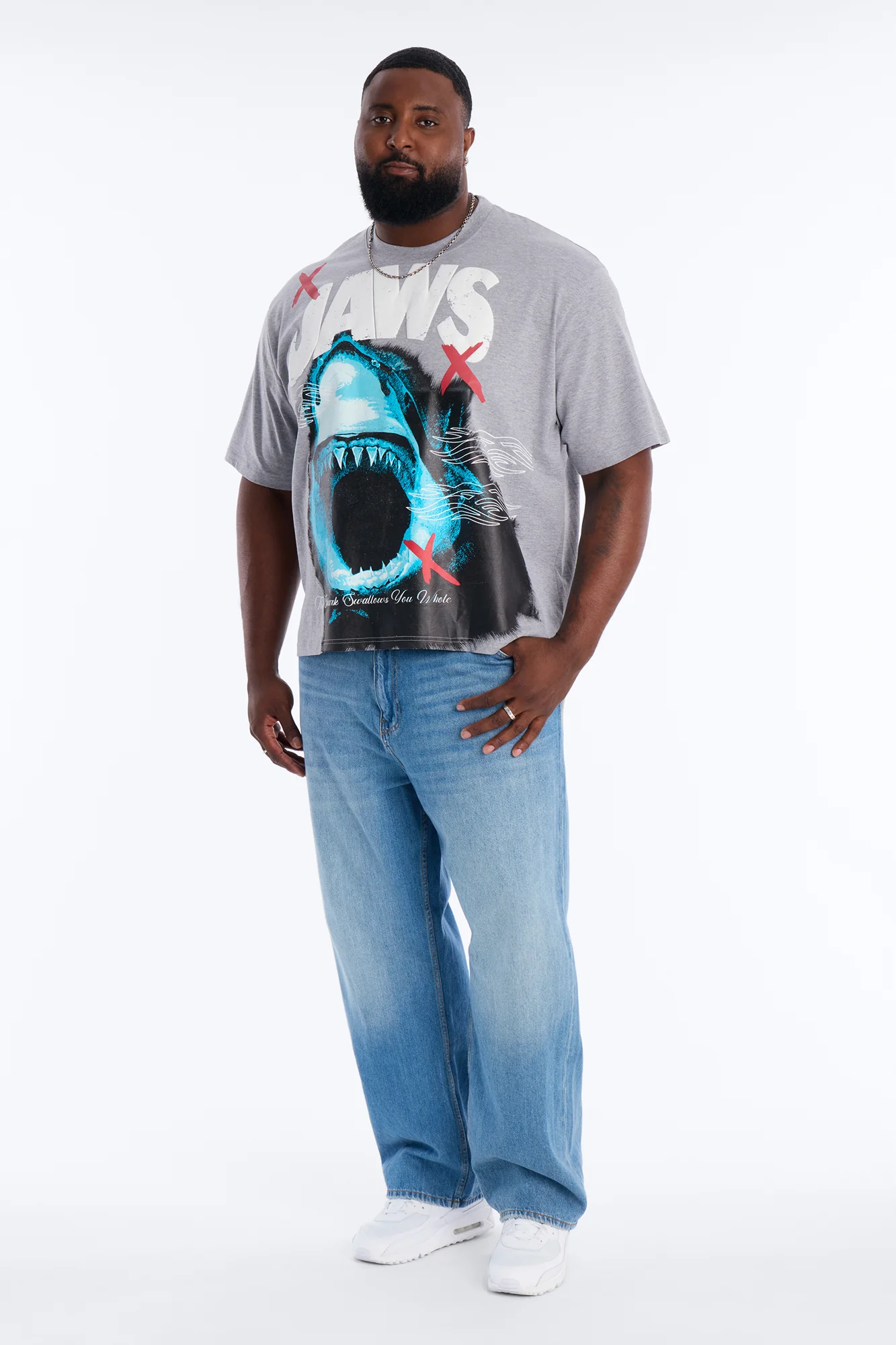 Jaws Gonna Need A Bigger Boat Short Sleeve Tee - Grey - Image 6