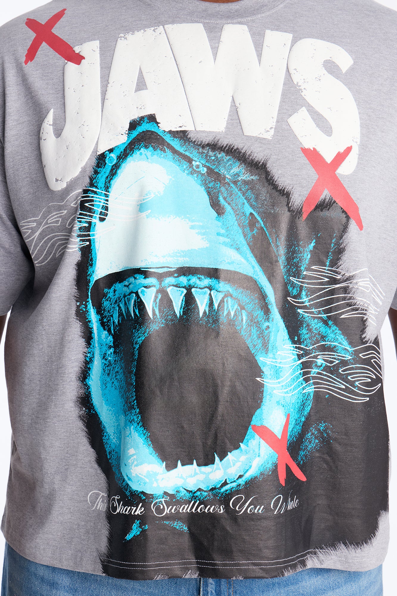 Jaws Gonna Need A Bigger Boat Short Sleeve Tee - Grey - Image 7
