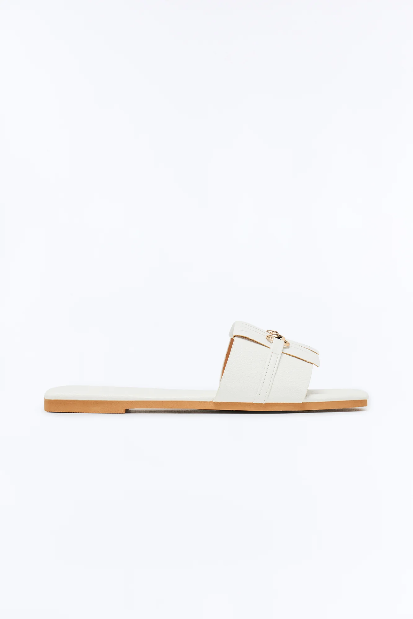 Jay Hardware Slip On Sandals - White