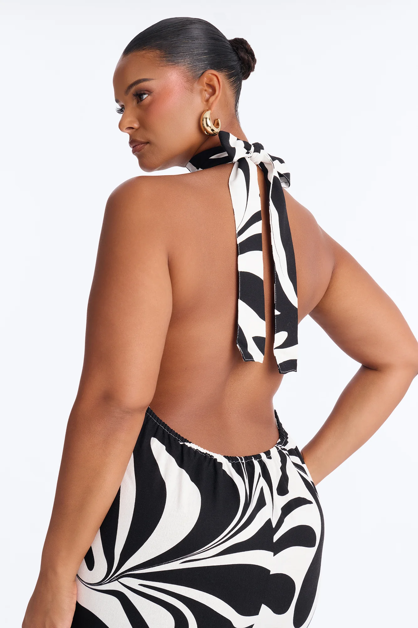 Jazlyn Printed Linen Maxi Dress - Black/combo - Image 7