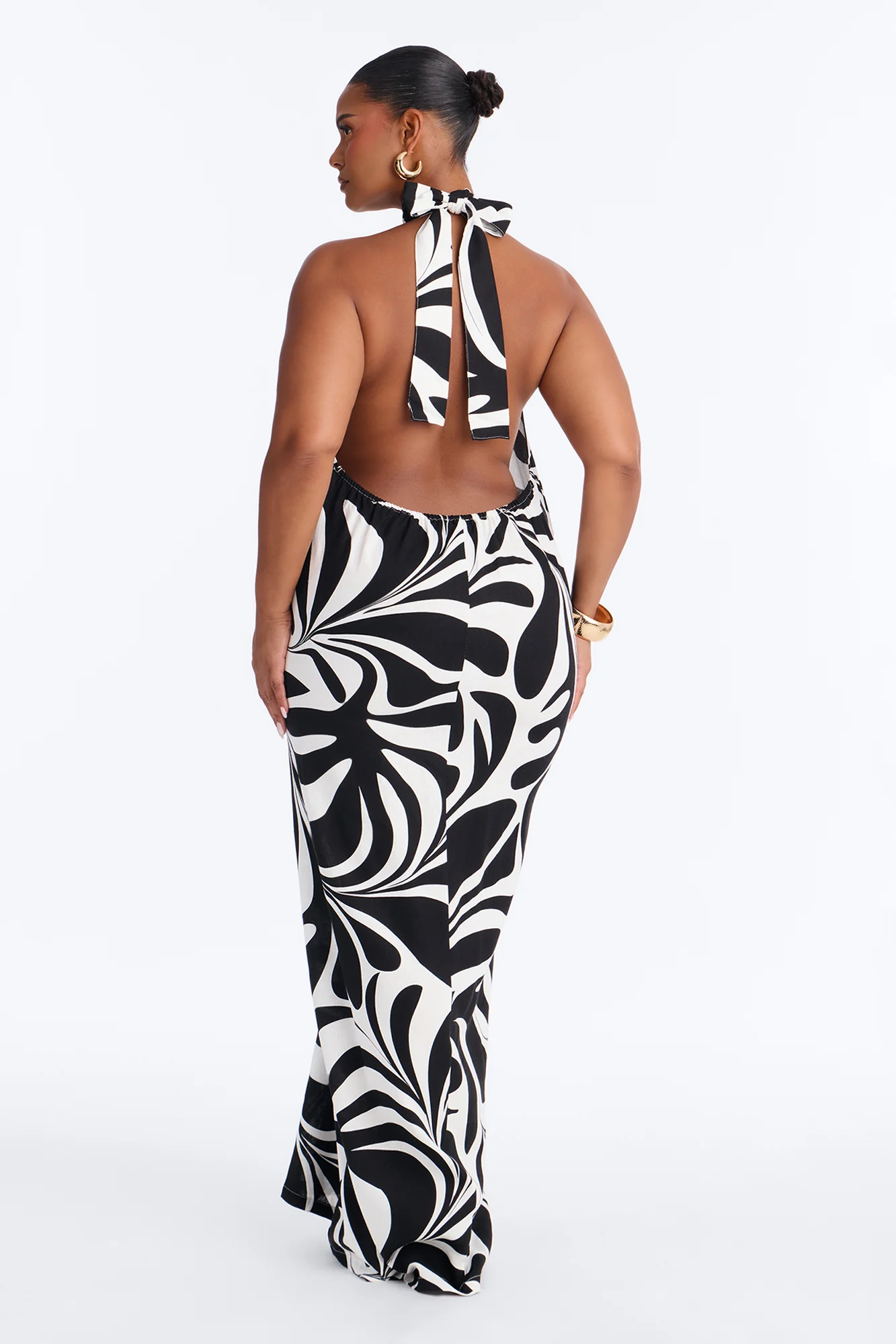 Jazlyn Printed Linen Maxi Dress - Black/combo - Image 8